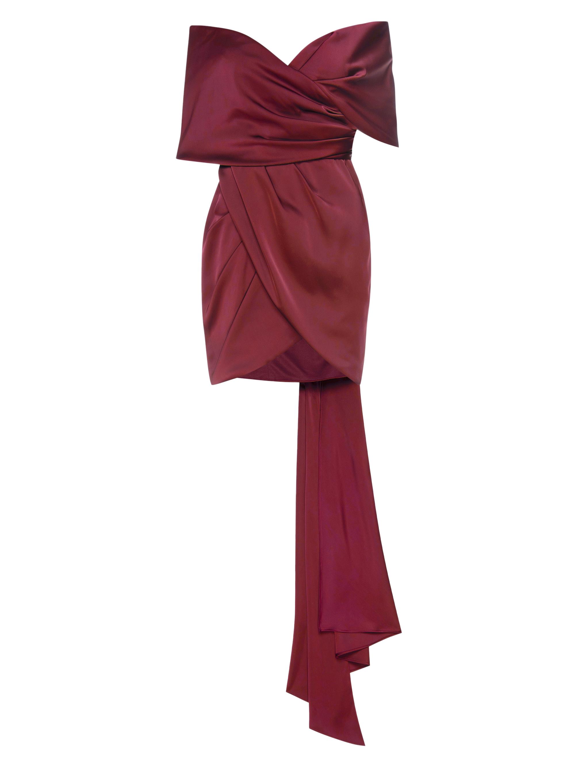 Katie May Women's Miss Jenn Draped Minidress - Bordeaux