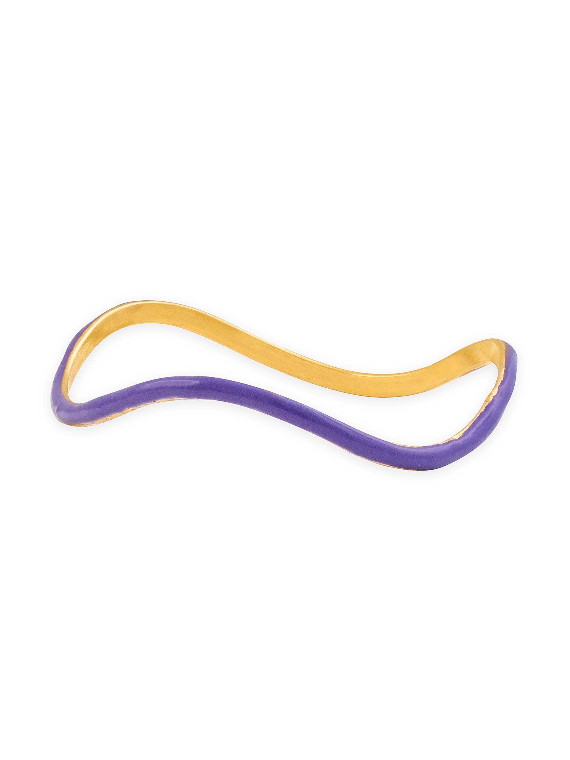 Sylvia Toledano Women's Flow 22K Gold-Plated & Enamel Bracelet - Purple