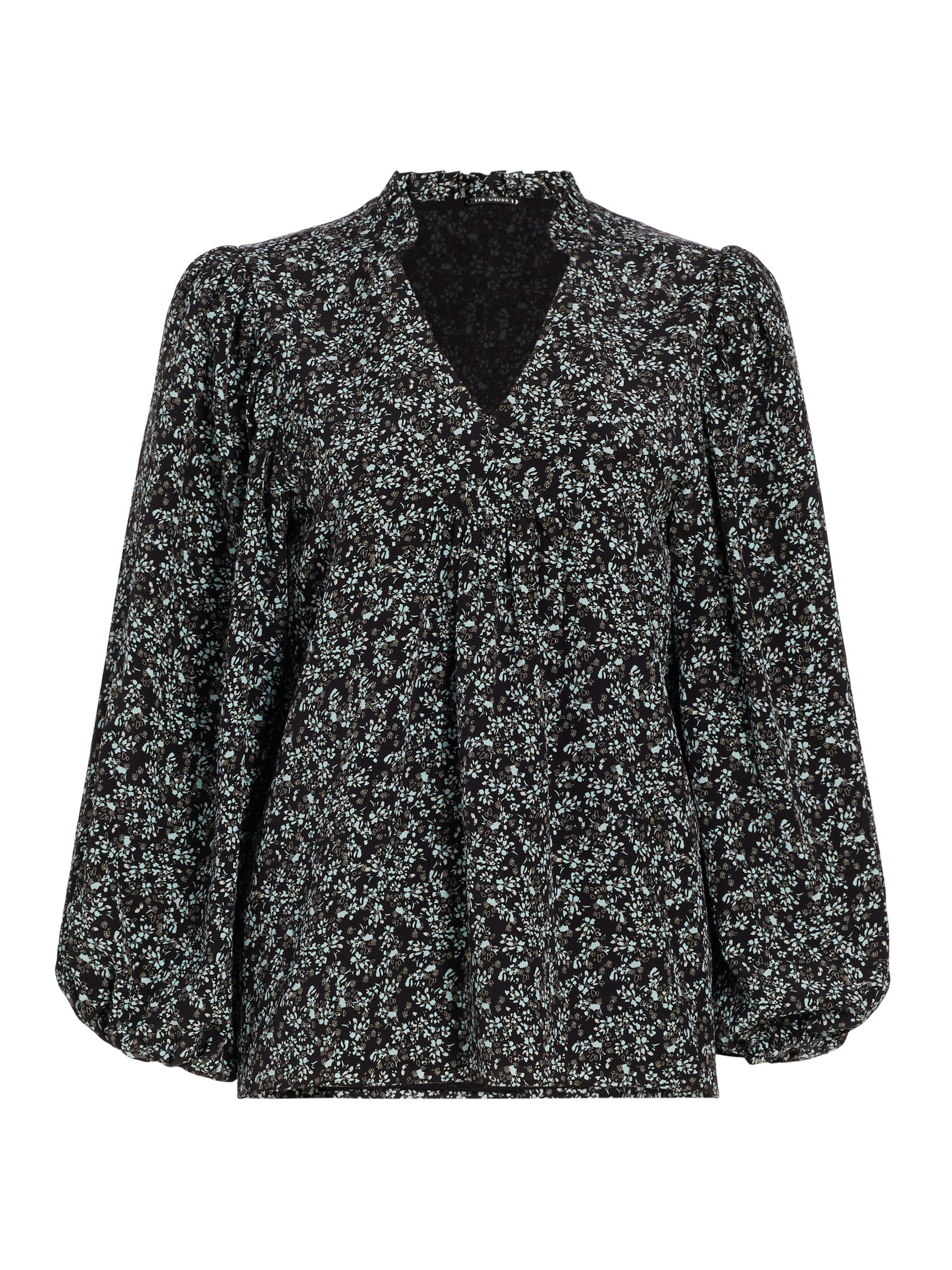 Elie Tahari Women's Night Floral Silk Blouse - Night Floral Print