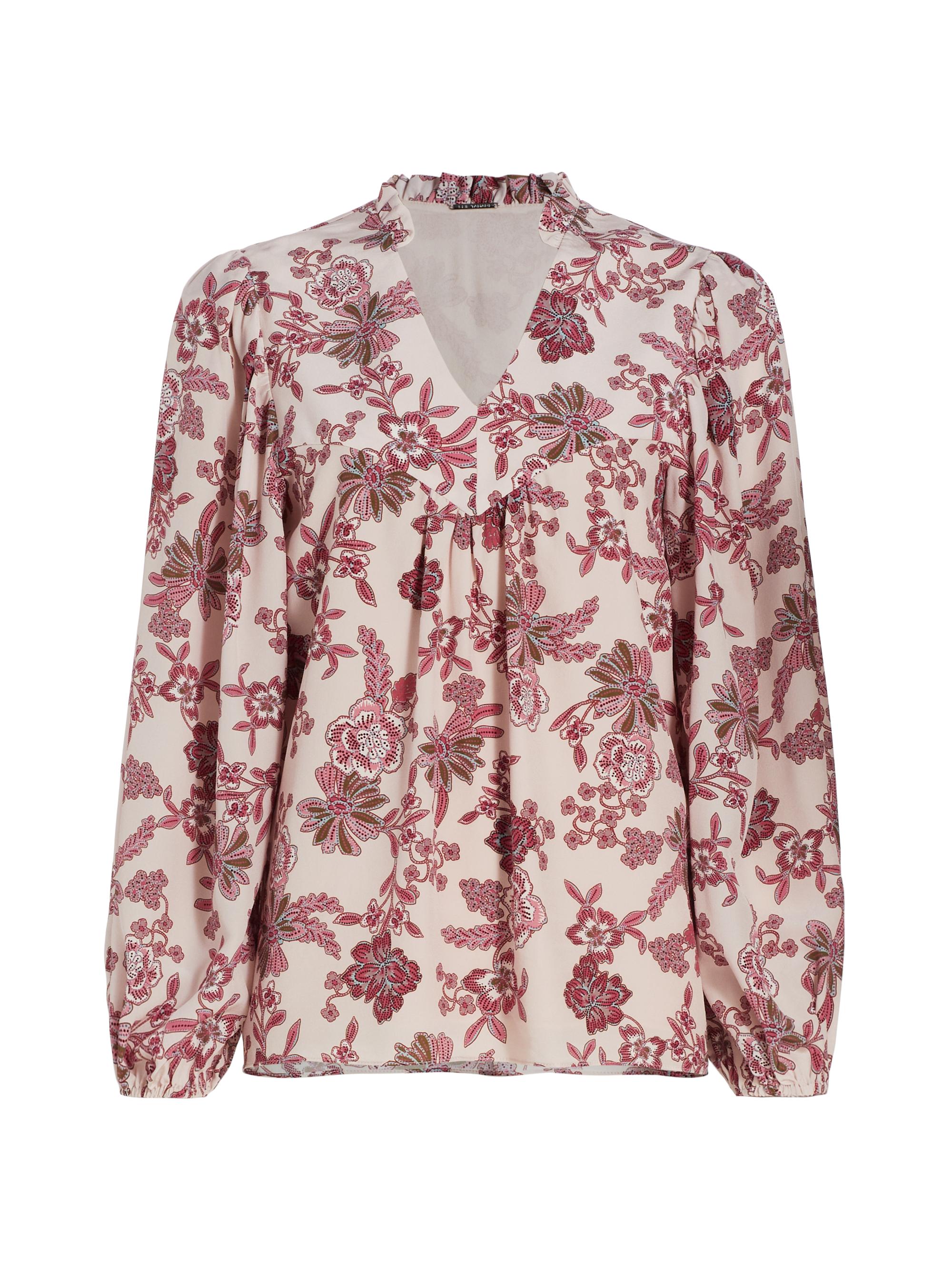 Elie Tahari Women's Xynia Field Printed Silk Blouse - Xynia Fields Print