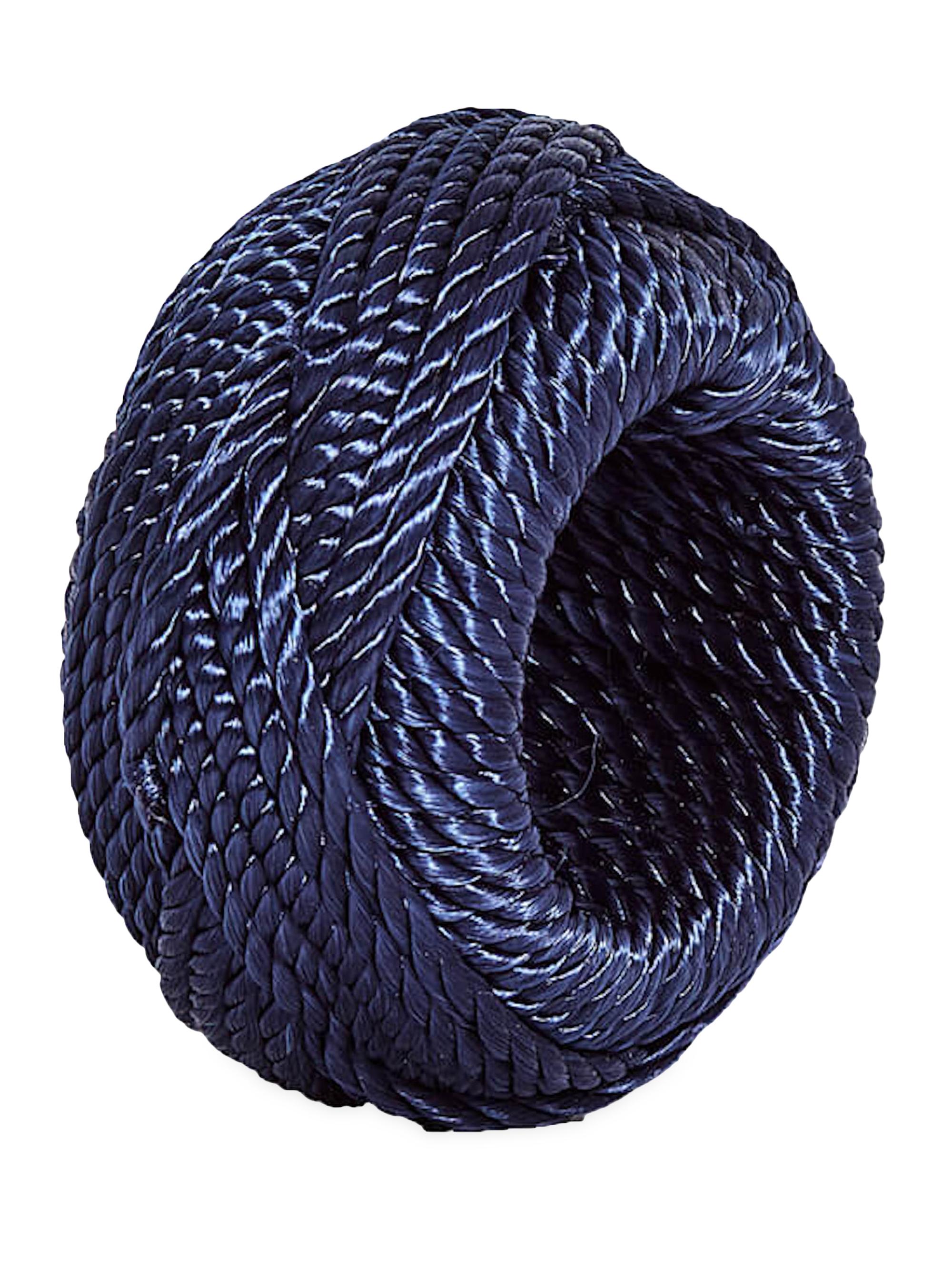Von Gern Home Rope Napkin Ring, Set of 4 - Navy