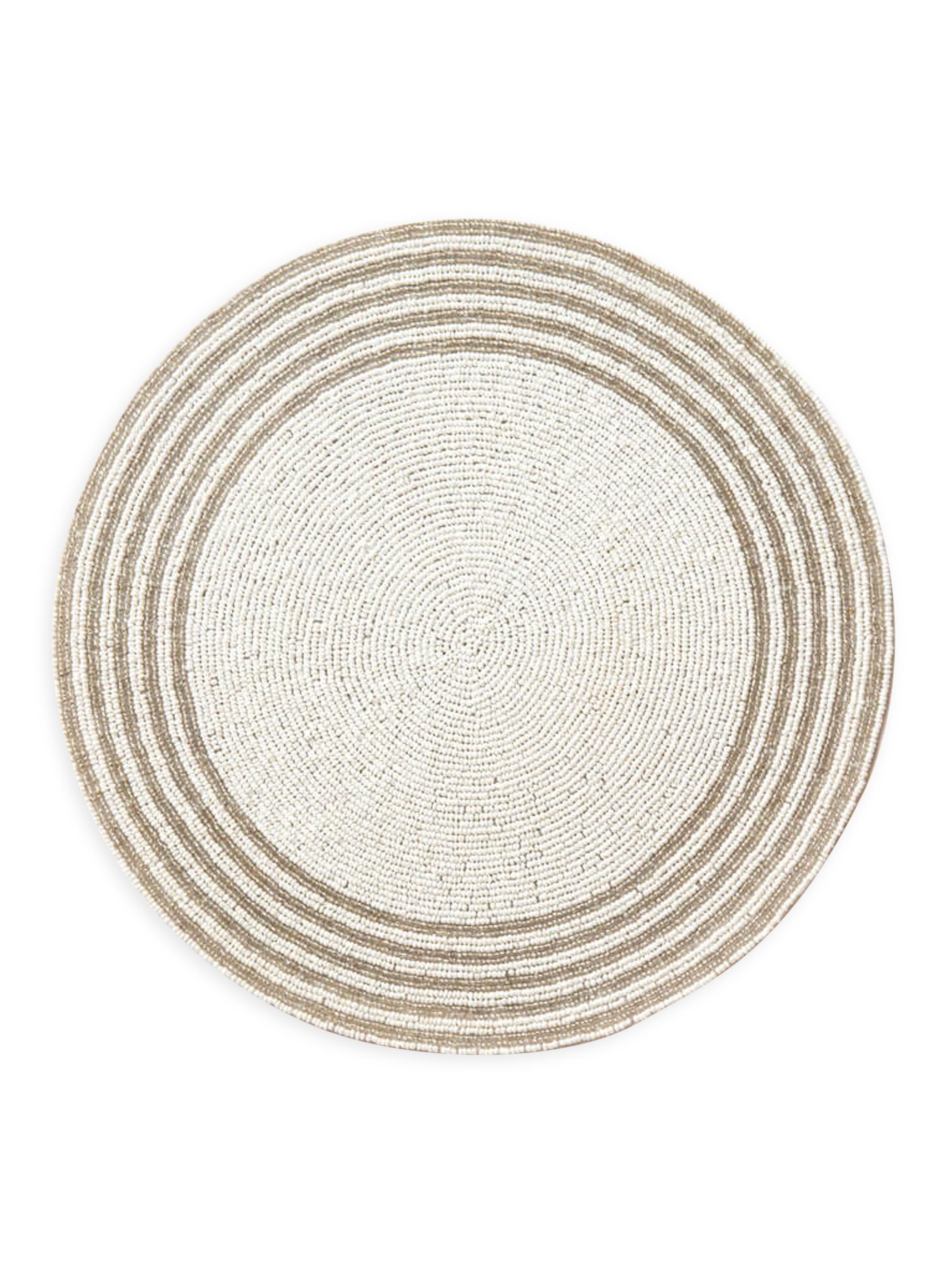 Von Gern Home Sparkle Placemats, Set of 2 - White