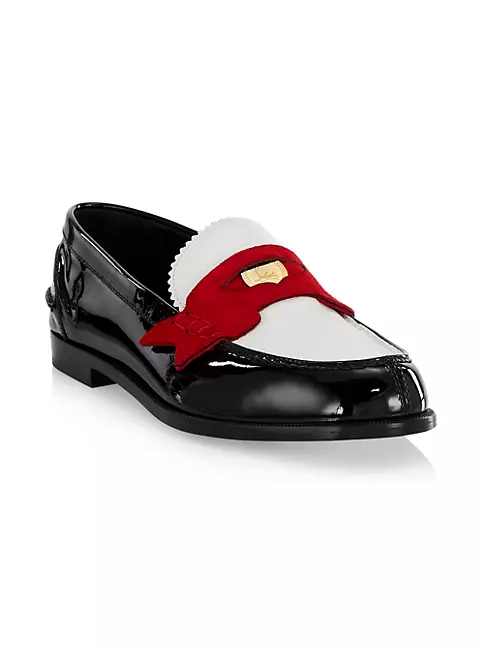 Christian Louboutin No Penny Patent Loafer, 42 / Black