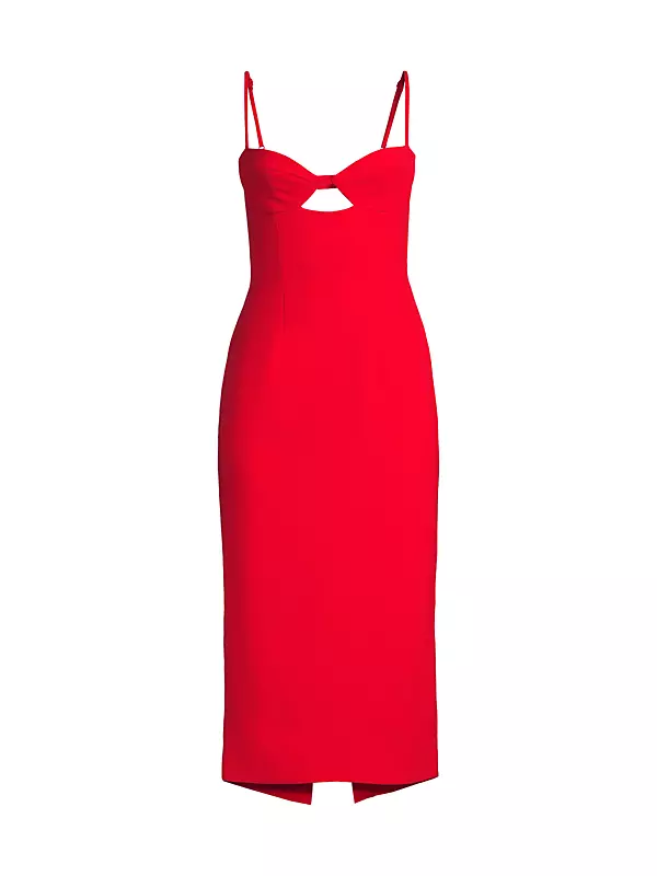chanel red dress
