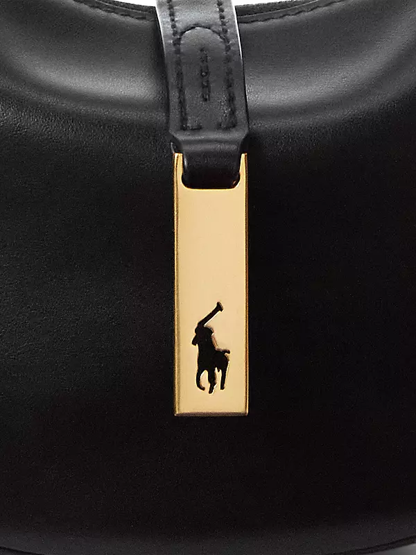 Polo Ralph Lauren Women's ID Logo-Embossed Leather Saddle Bag