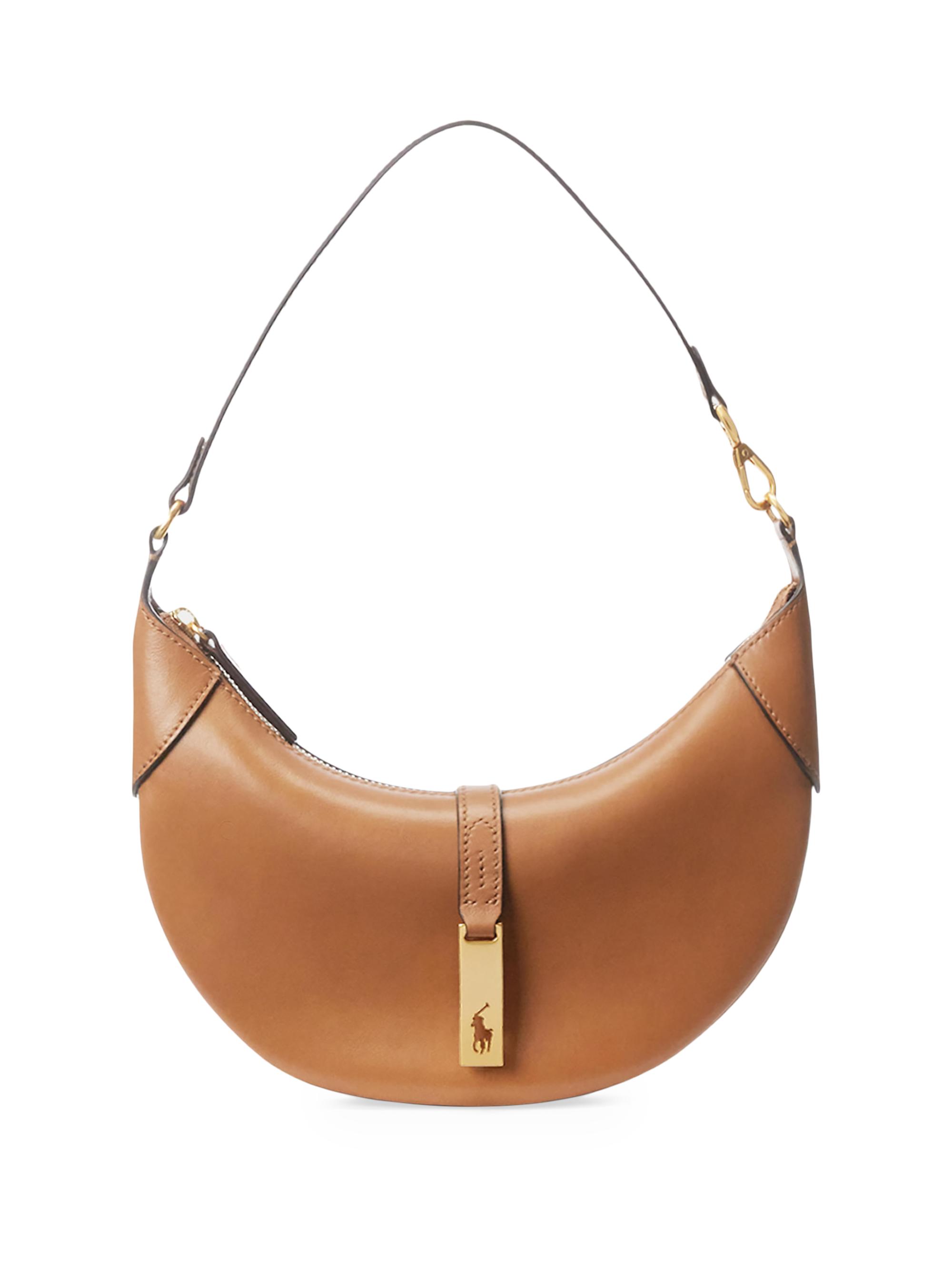 Polo Ralph Lauren Women's Mini Polo ID Leather Shoulder Bag - Tan