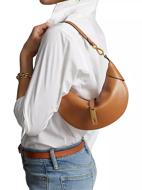 Shop Polo Ralph Lauren Polo ID Mini Leather Shoulder Bag