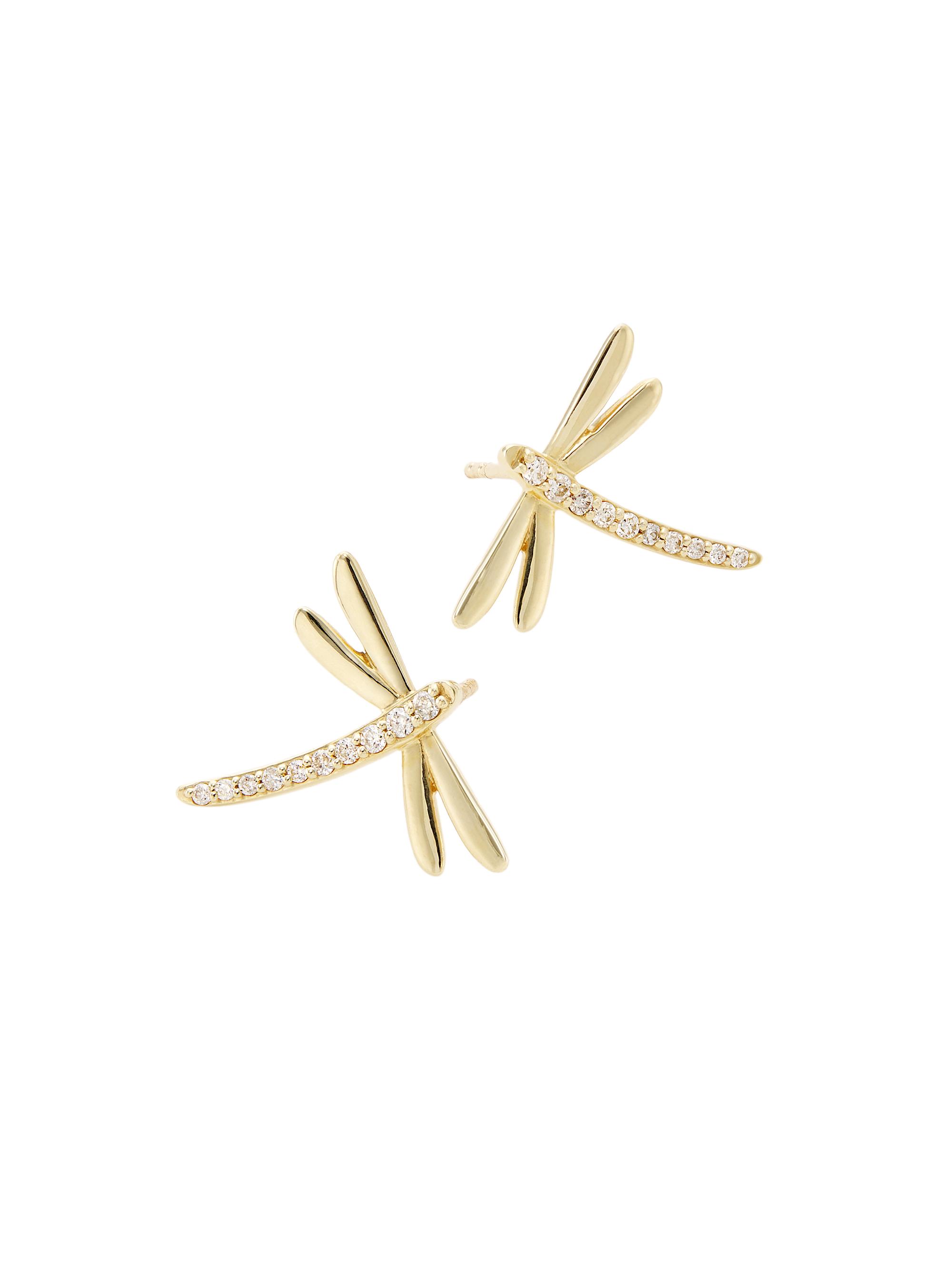 Nina Gilin Women's 14K Yellow Gold & 0.20 TCW Diamond Earrings - Gold