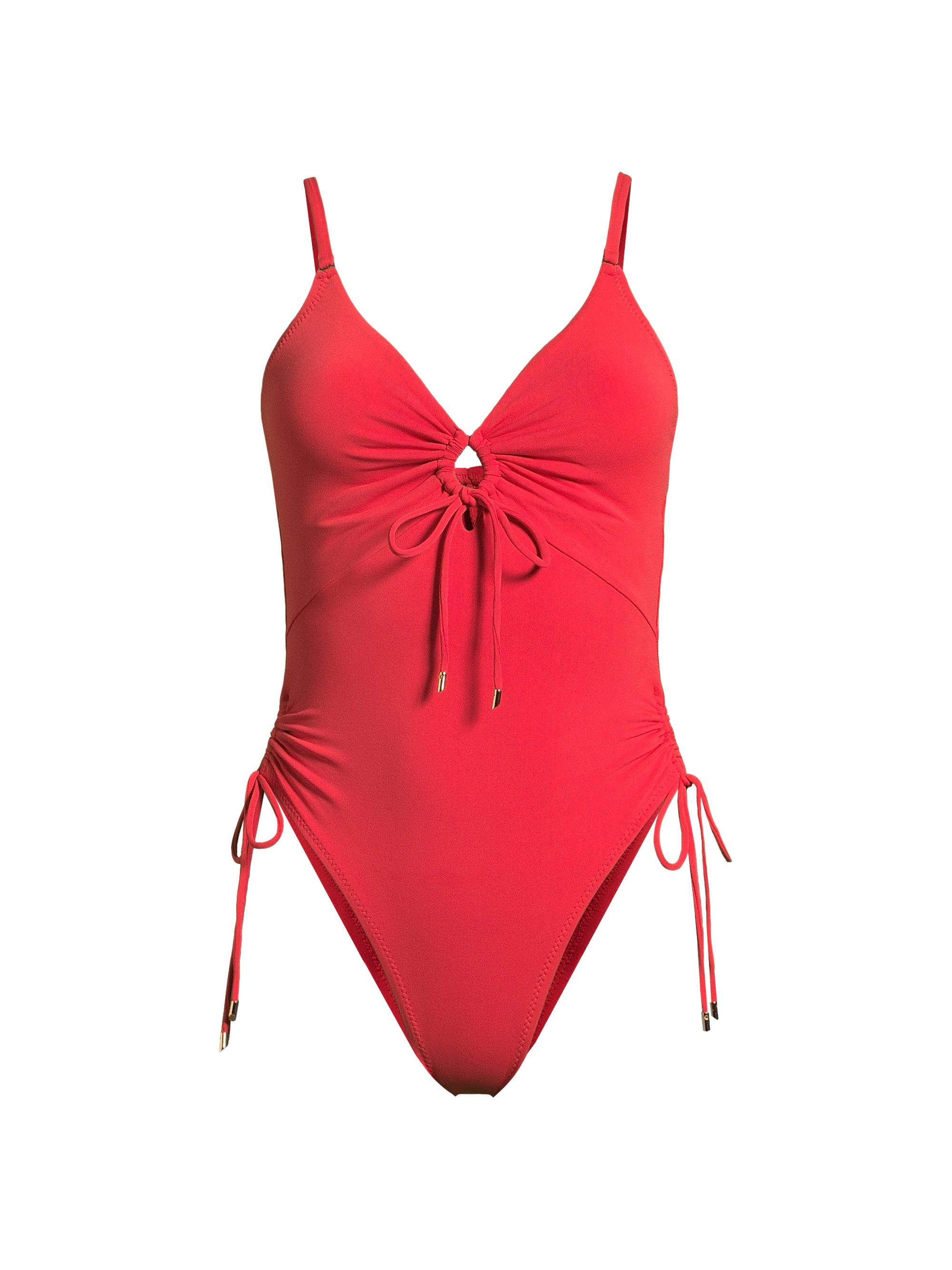 Robin Piccone Women's Aubrey Keyhole One-Piece Swimsuit - Guava