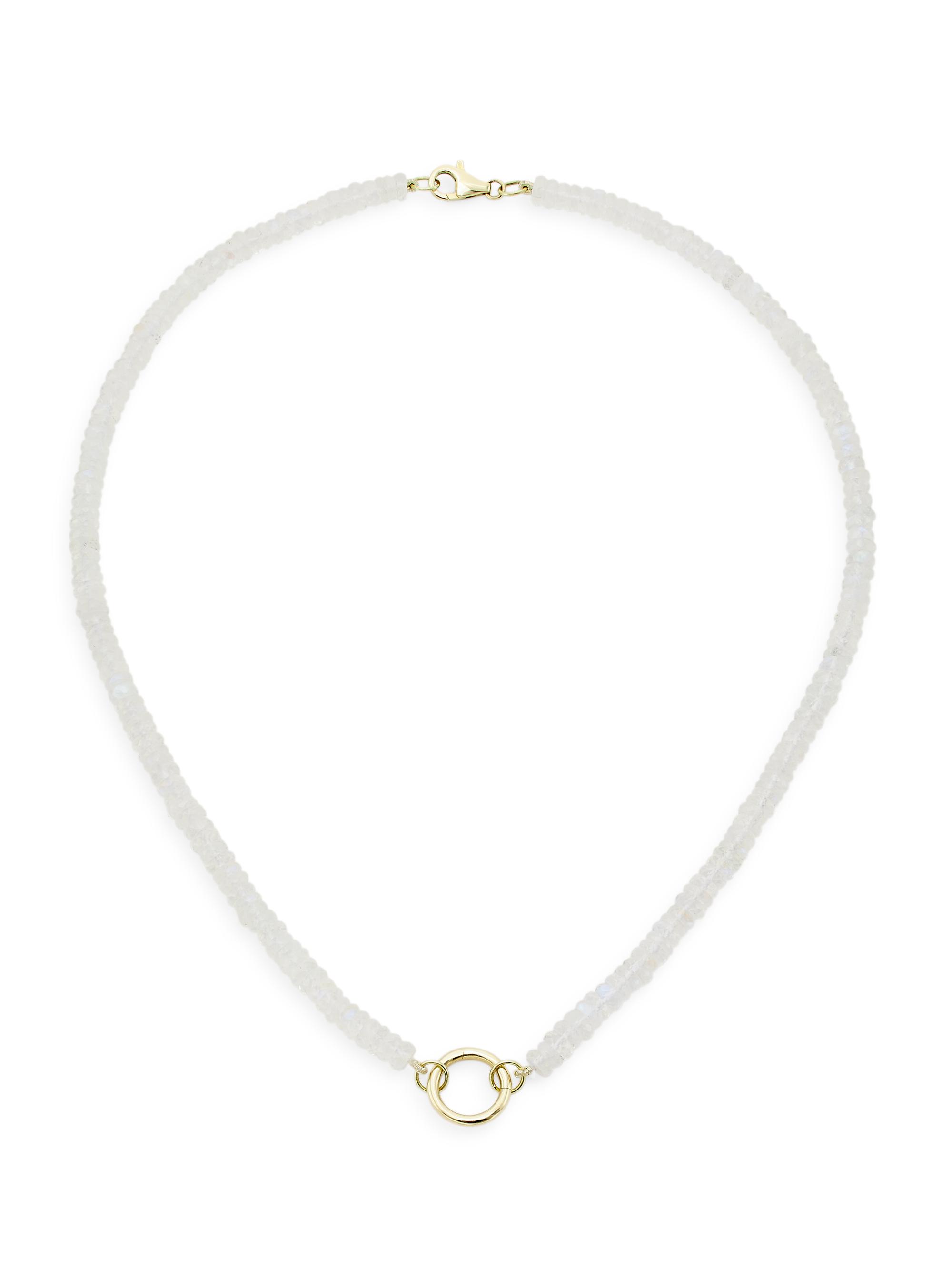 Nina Gilin Women's 14K Yellow Gold & Moonstone Beaded Necklace - Moonstone