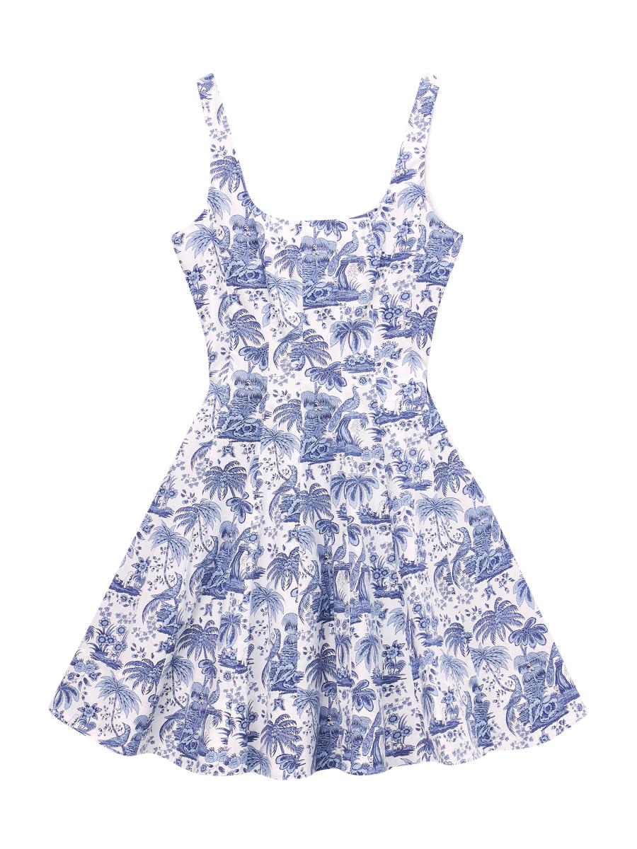 Staud Wells Toile Cotton Poplin Minidress | Saks Fifth Avenue