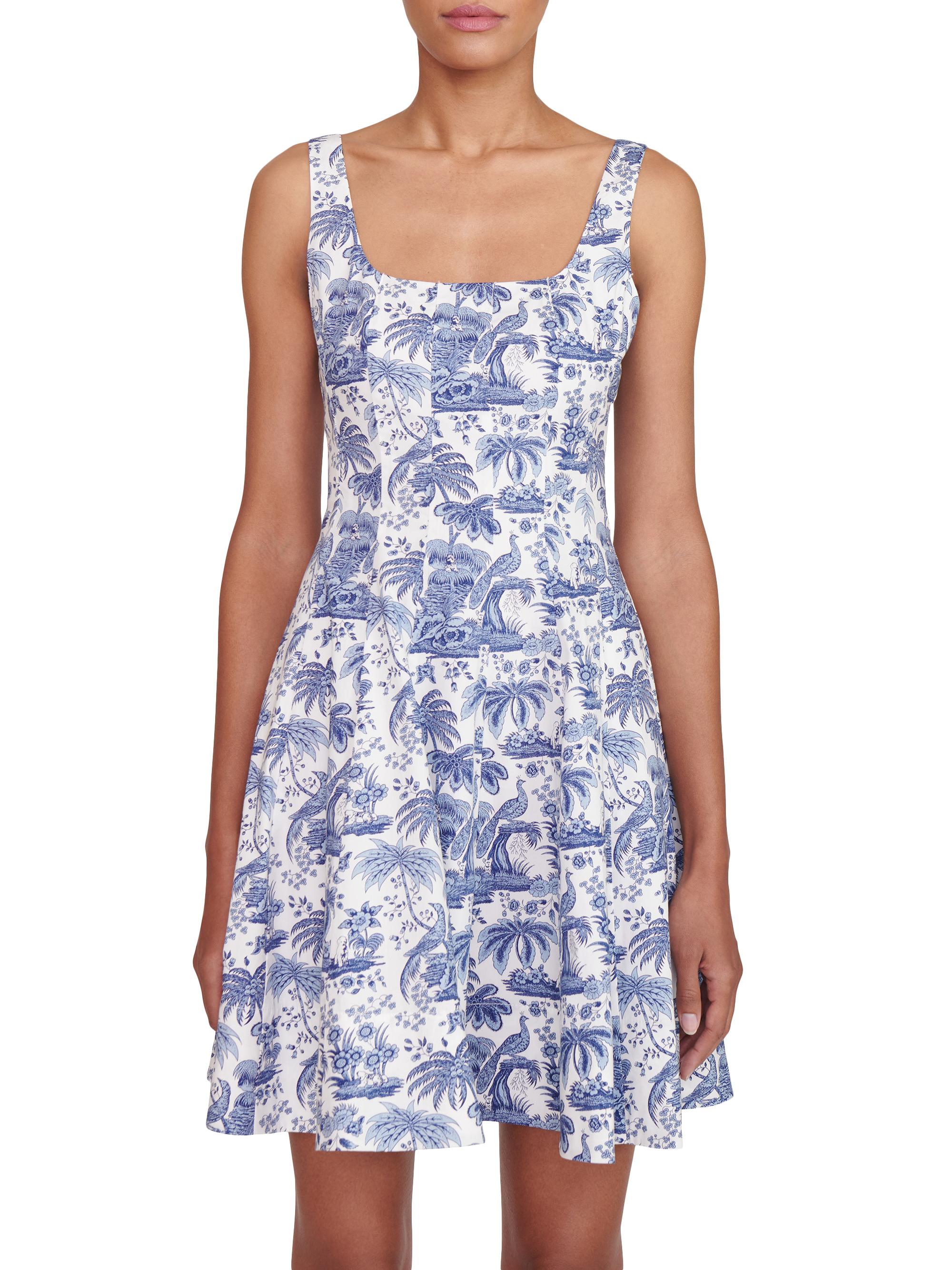 Staud Wells Toile Cotton Poplin Minidress | Saks Fifth Avenue