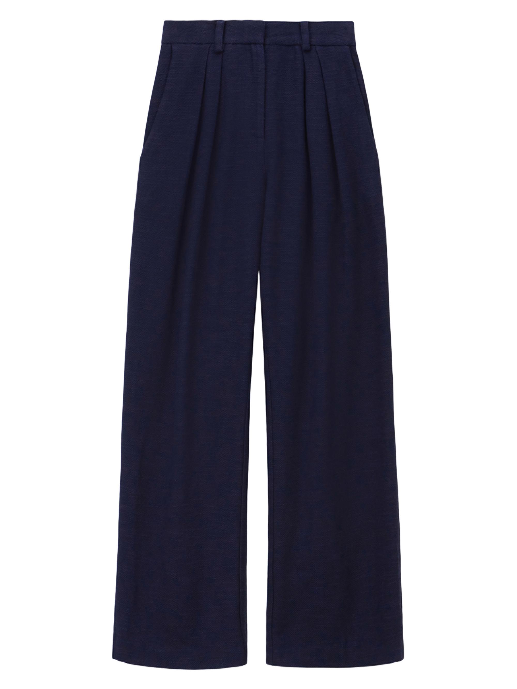 Staud Women's Luisa Cotton Wide-Leg Pants - Navy
