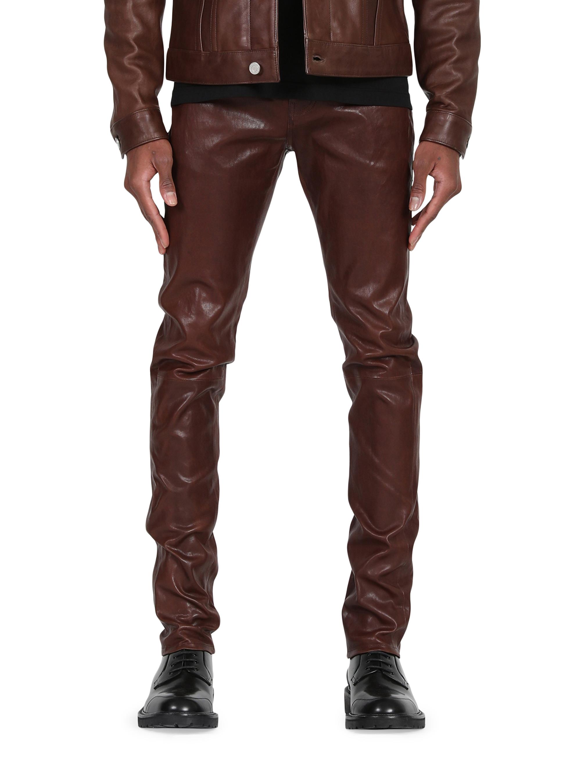 Purple Brand Leather Slim-Fit Pants | Saks Fifth Avenue