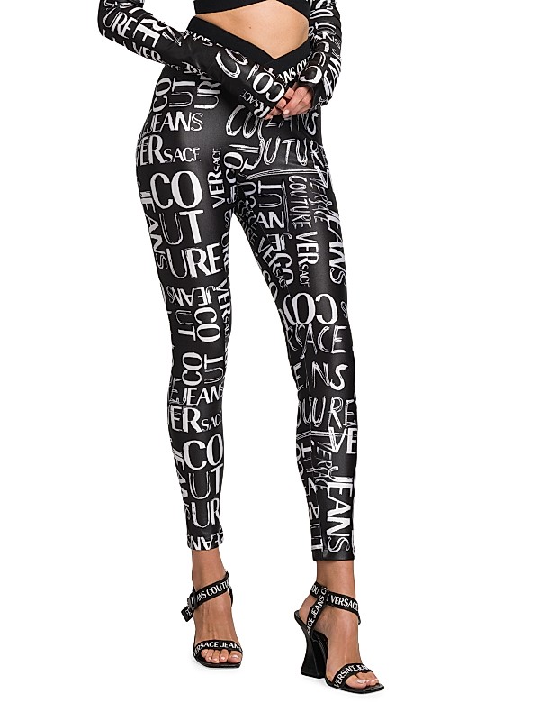 Shop Versace Jeans Couture Sketch Logo Leggings | Saks Fifth Shop Versace Jeans Couture Sketch Logo Leggings | Saks Fifth
