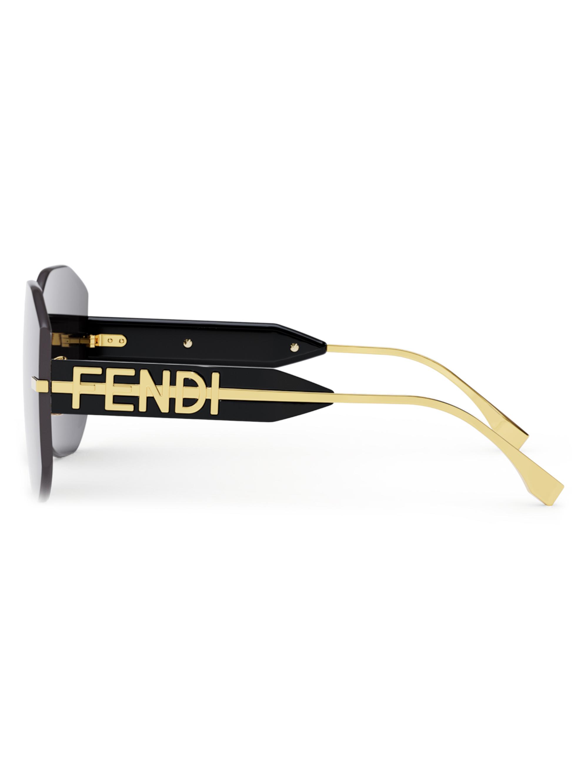 Fendi 138MM Rectangular Nylon Sunglasses | Saks Fifth Avenue