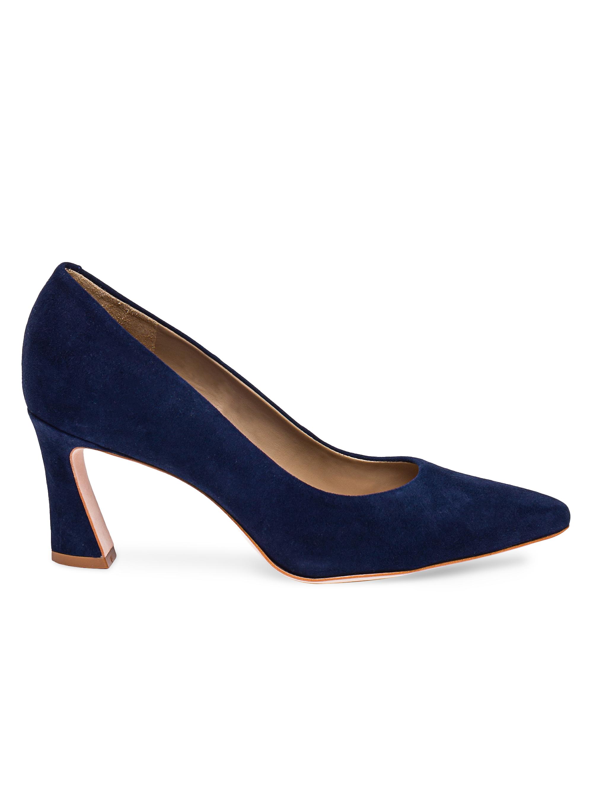 Bernardo Women's Faryn Suede Pointed Toe Pump - Dark Navy
