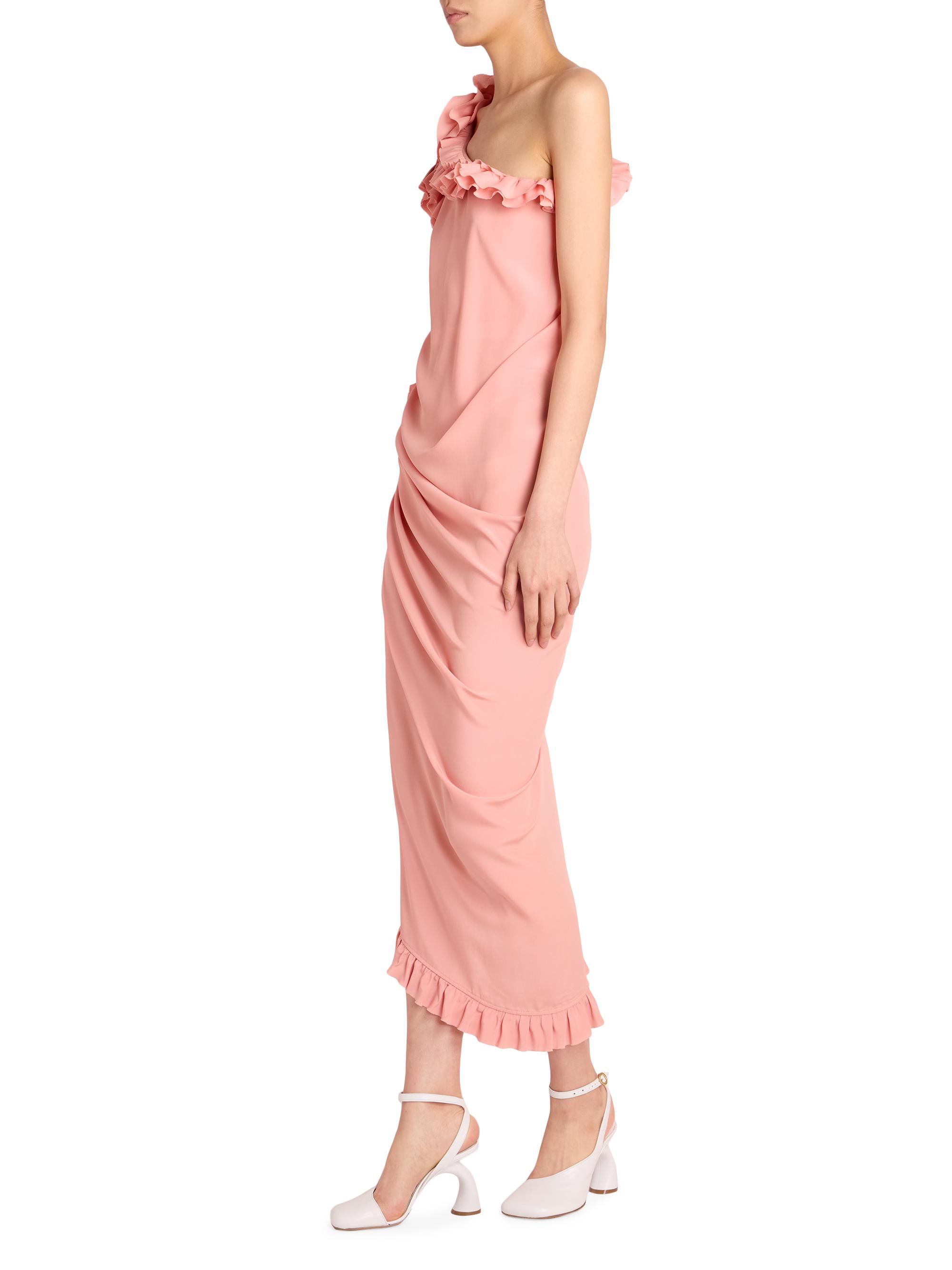 Dries Van Noten Dinas One-Shoulder Ruffle Midi-Dress | Saks Fifth