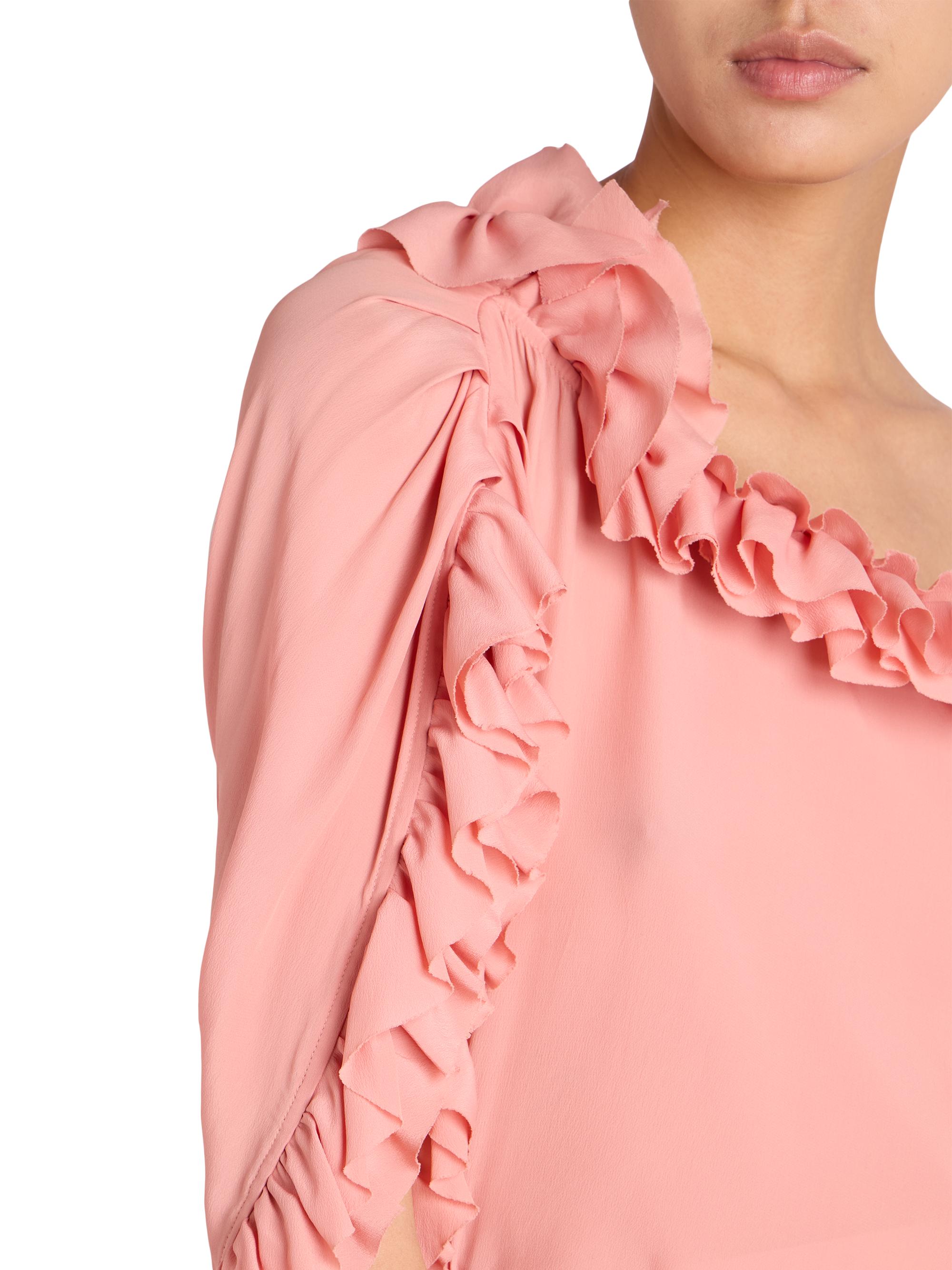 Dries Van Noten Dinas One-Shoulder Ruffle Midi-Dress | Saks Fifth