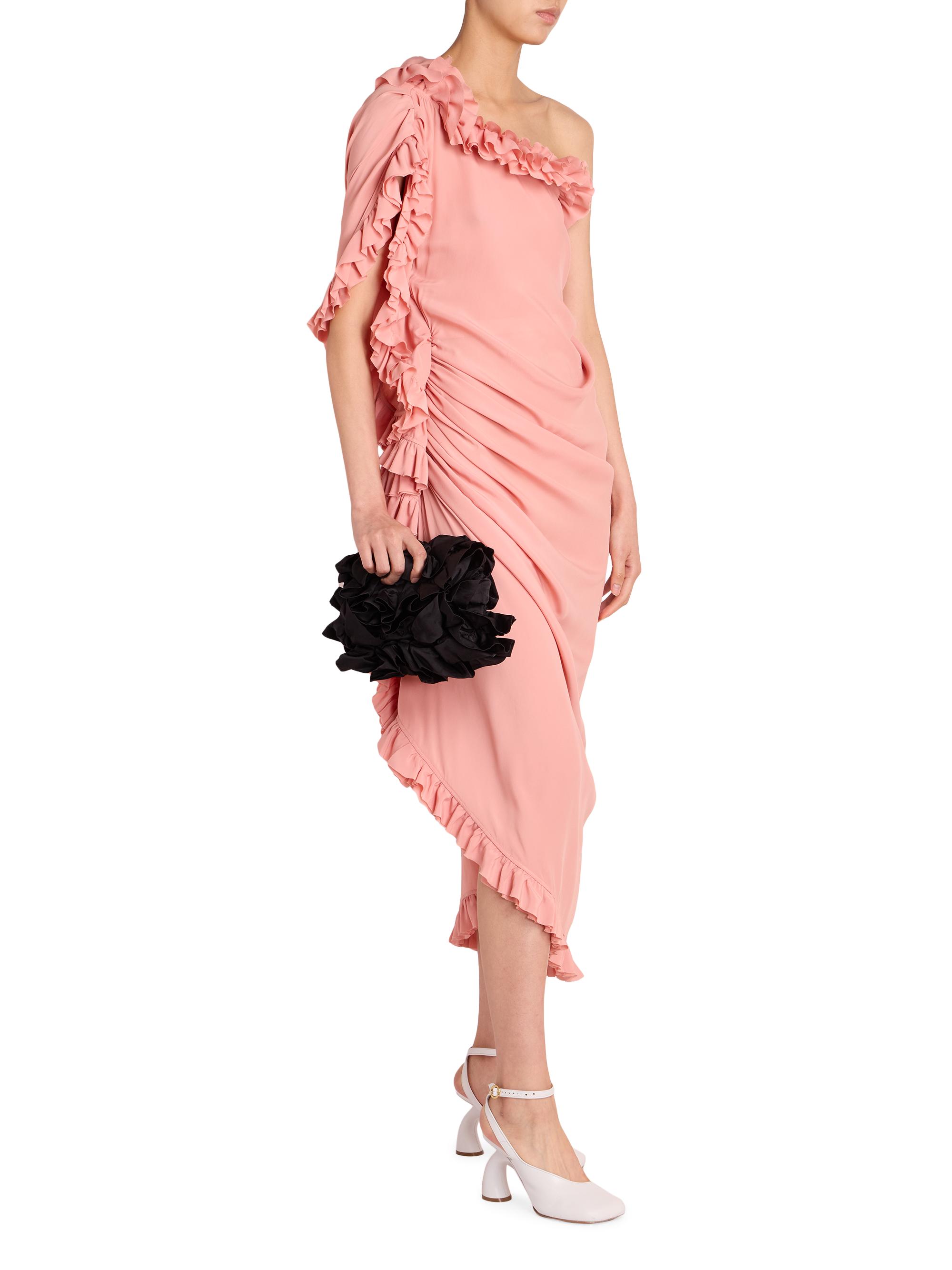 Dries Van Noten Dinas One-Shoulder Ruffle Midi-Dress | Saks Fifth