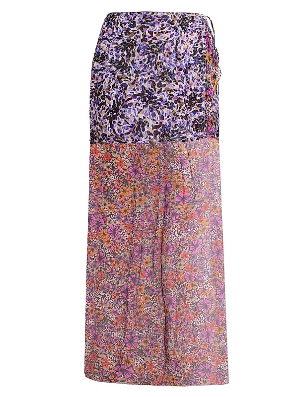 Shop Dries Van Noten Silene Floral Wrap Maxi Skirt | Saks Shop Dries Van Noten Silene Floral Wrap Maxi Skirt | Saks