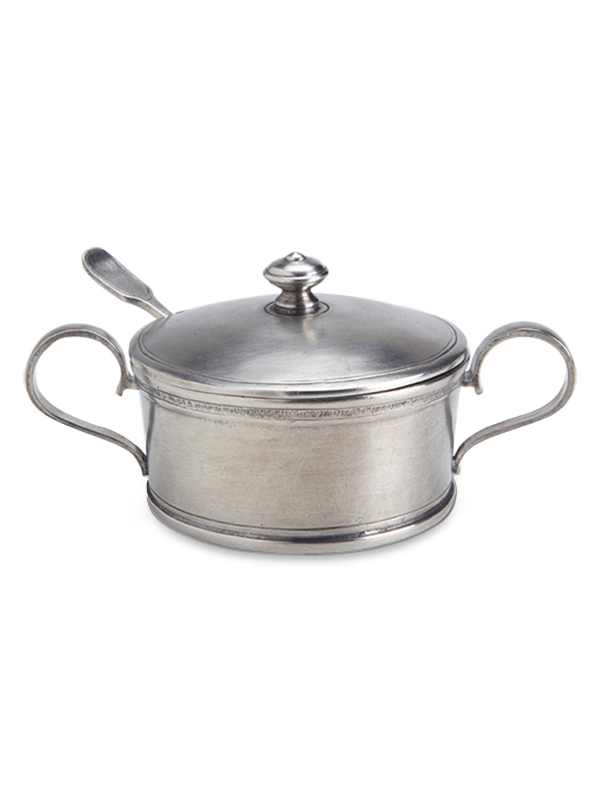 Match Pewter Sugar Bowl & Spoon