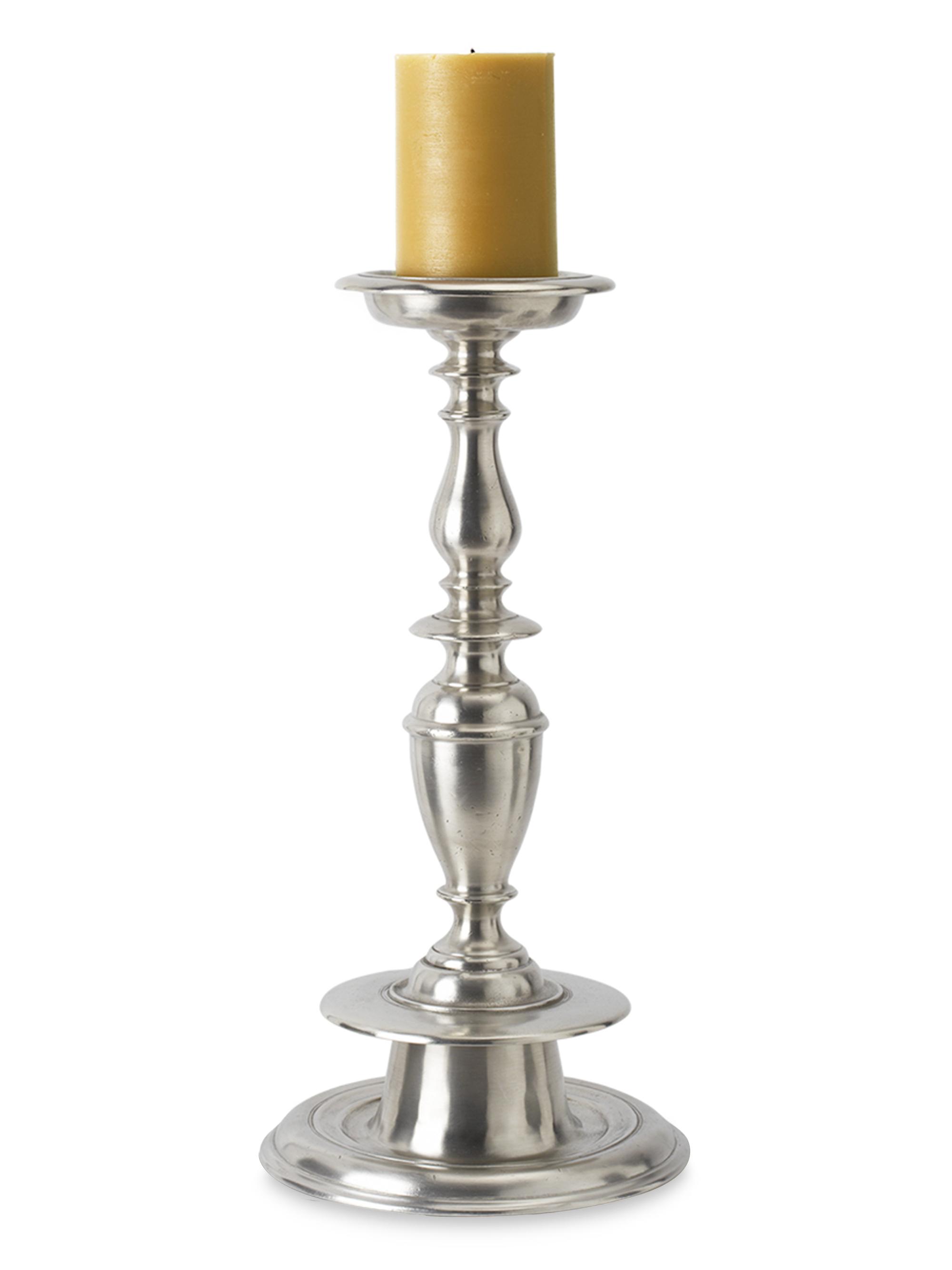 Match Gigante Pewter Pillar Candlestick