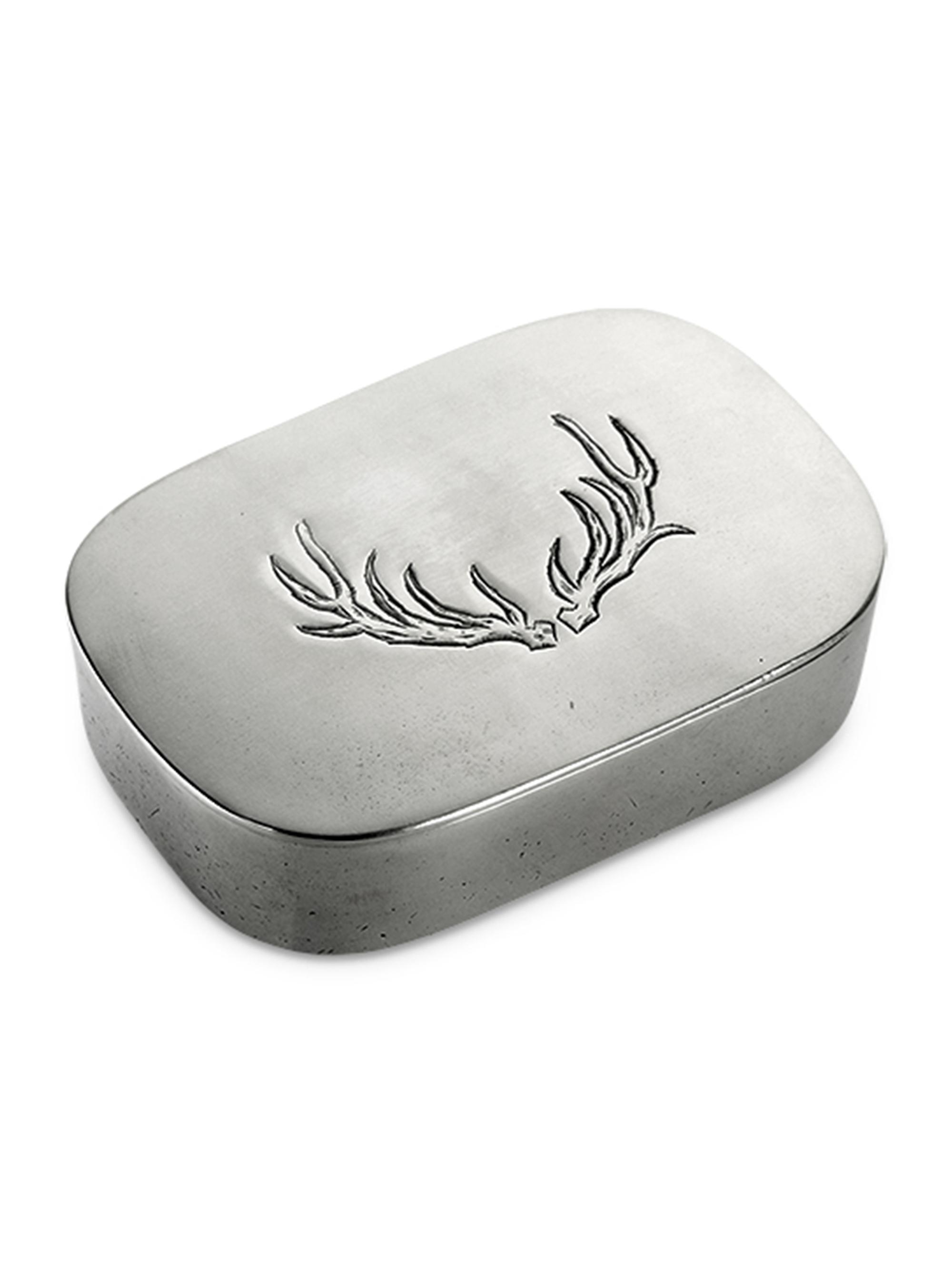 Match Simple Pewter Antler Box