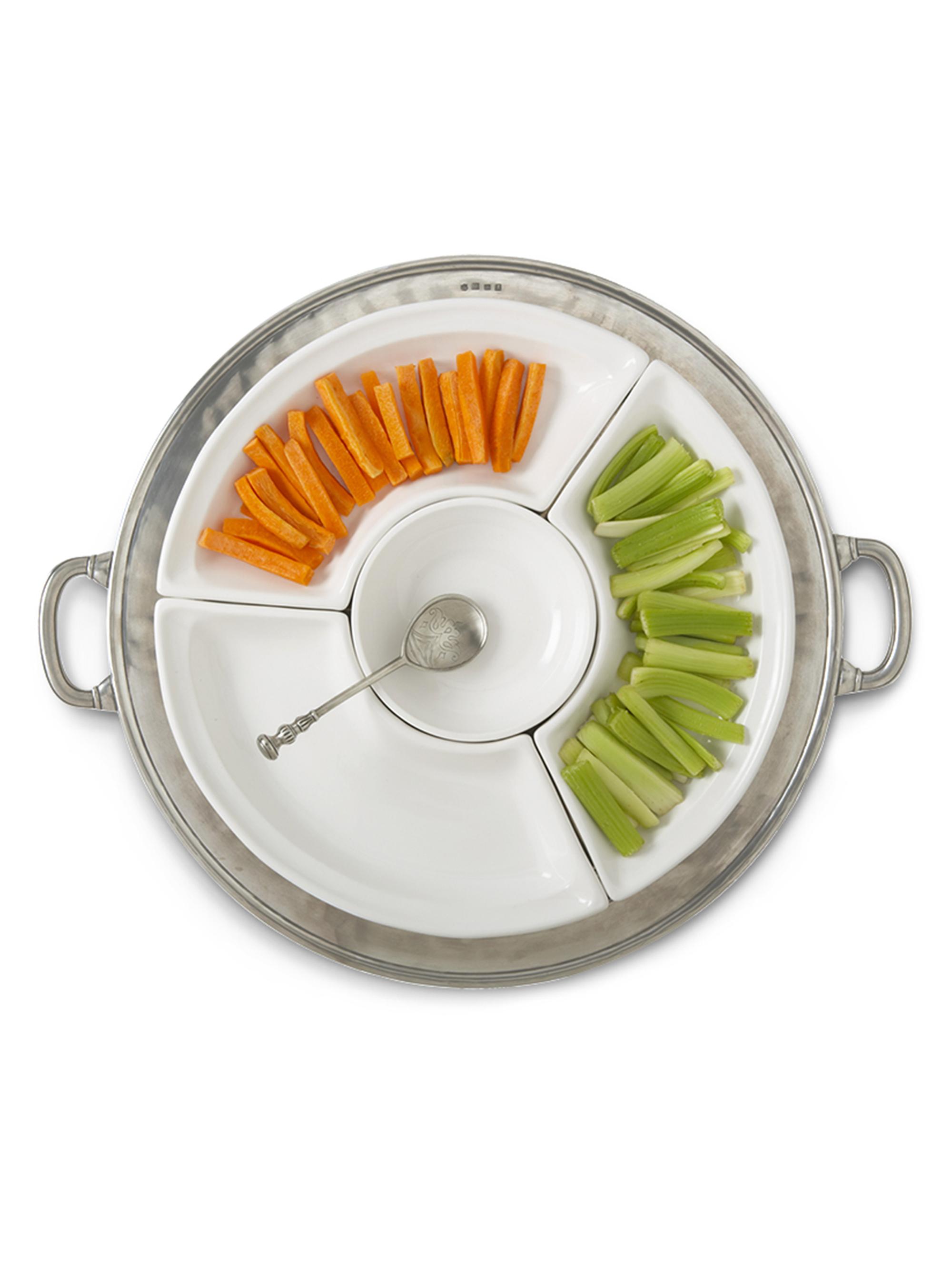 Match Convivio Ceramic & Pewter Sectional Platter