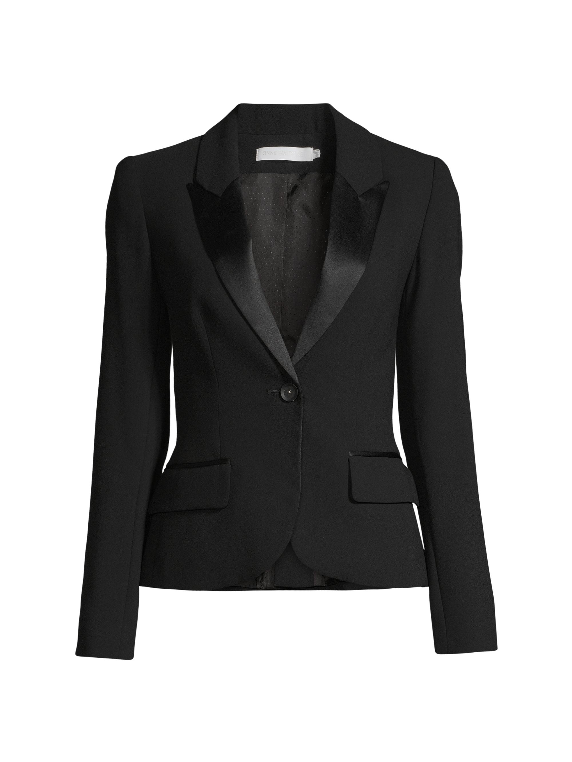 Anne Fontaine Women's Tailored Tuxedo Jacket - Black