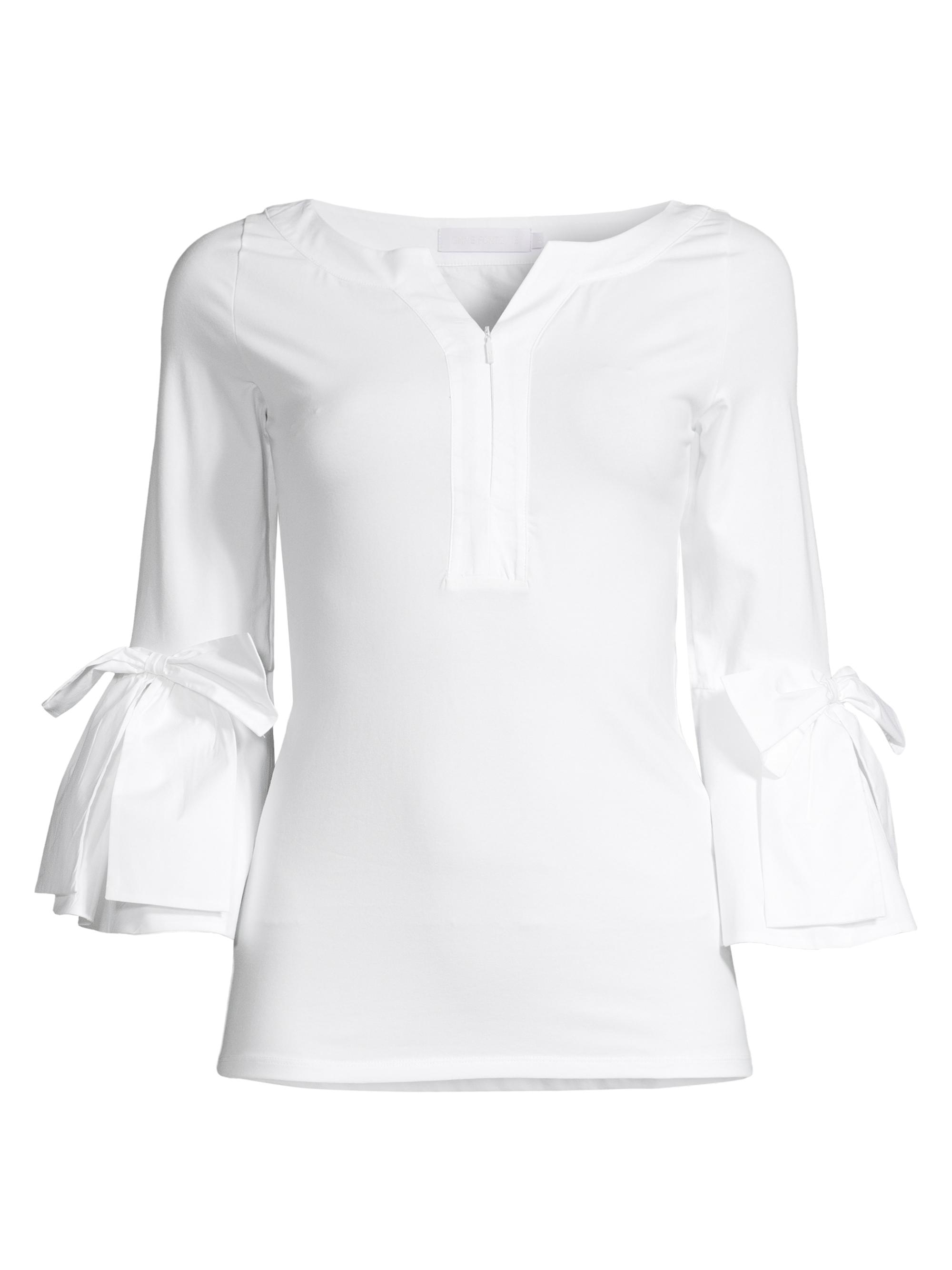 Anne Fontaine Women's Clissa Bell-Sleeve Top - White