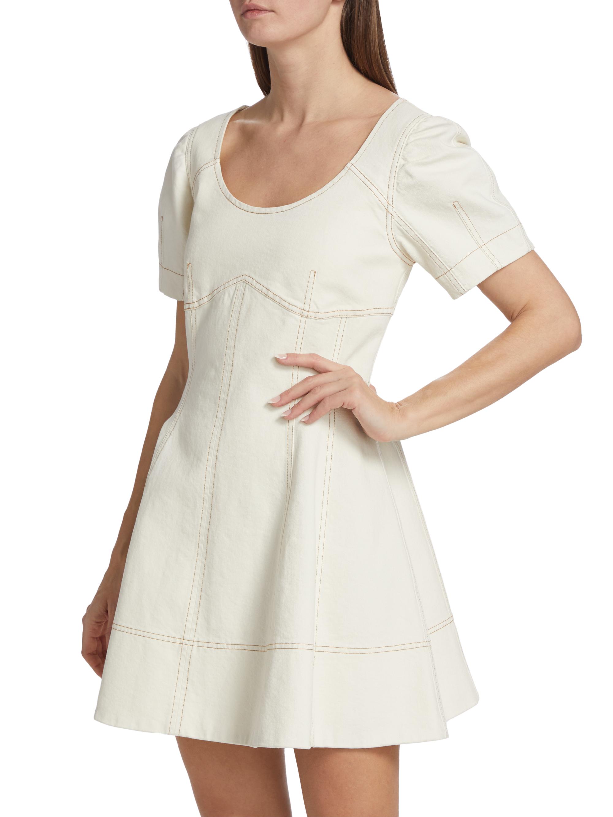 Tanya Taylor Mia Denim Minidress | Saks Fifth Avenue