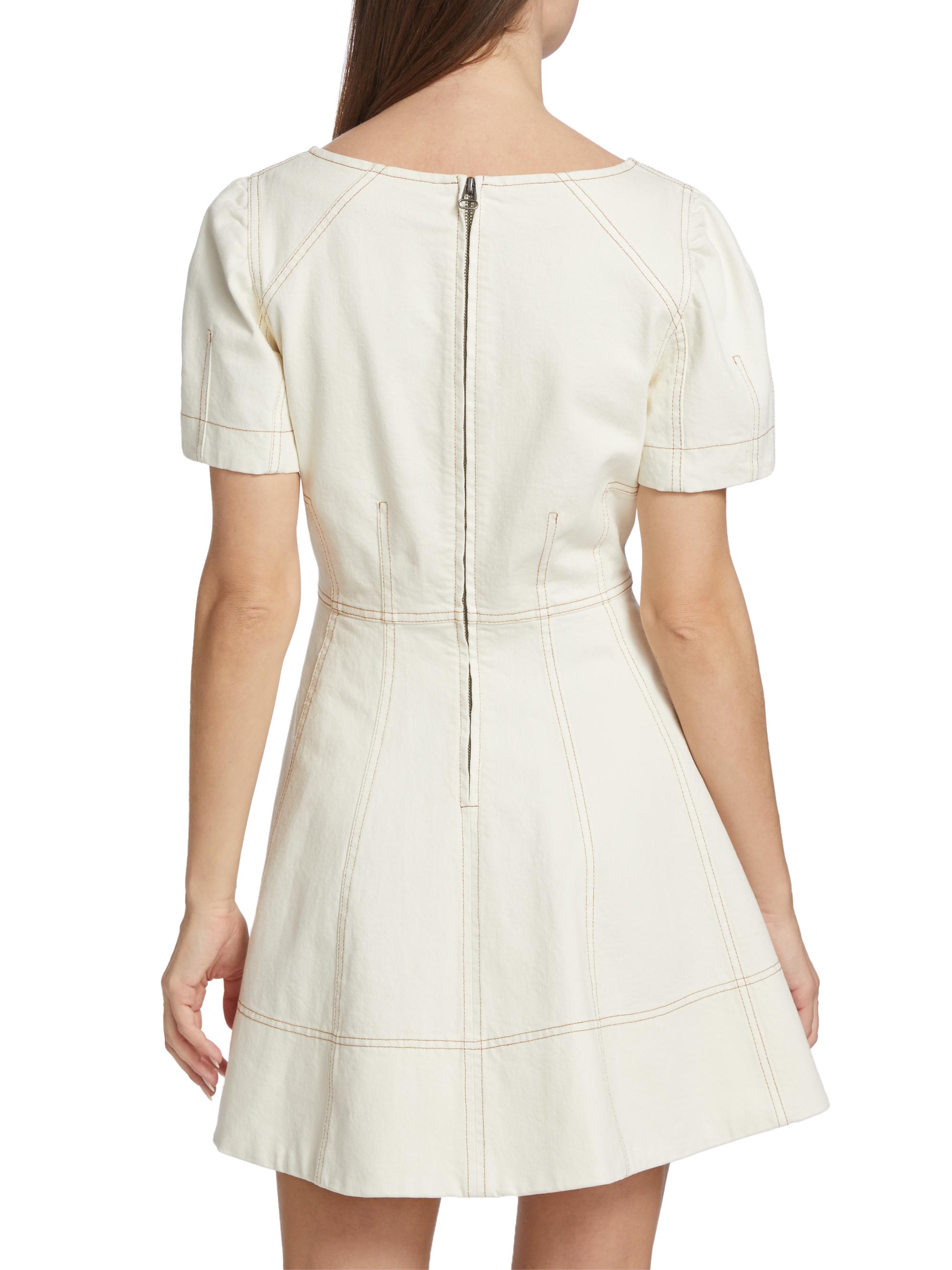 Tanya Taylor Mia Denim Minidress | Saks Fifth Avenue