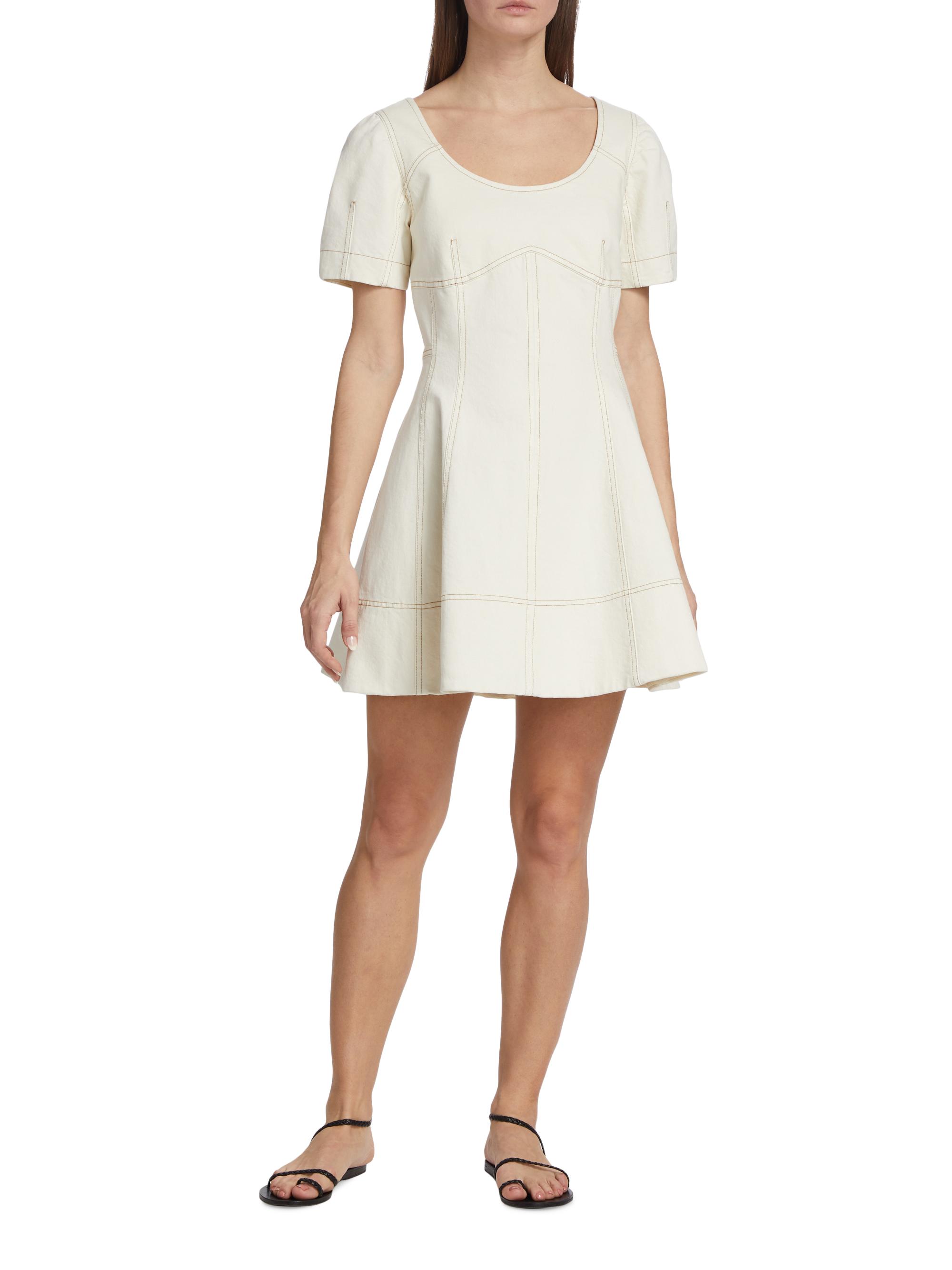 white christmas dresses Mia Denim Open Back A-Line Mini Dress – Ivy & Olive Boutique main image 0