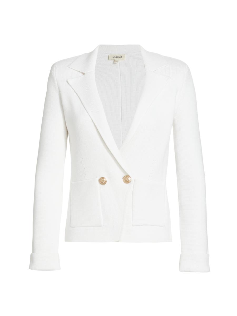 L’AUBE BLANC Double-breasted Knit Double-breasted Knit cardigan – L'AUBE BLANC