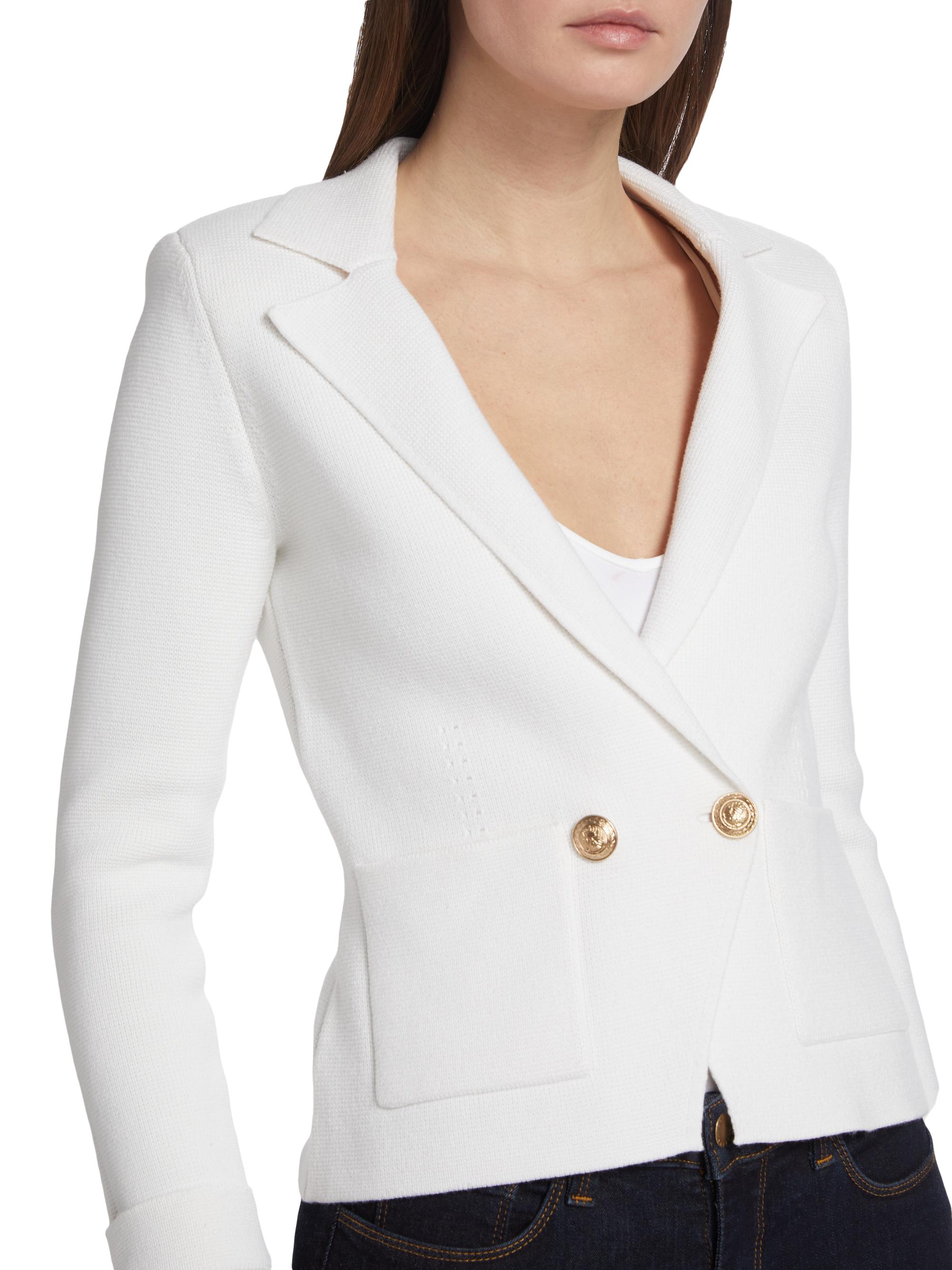 L’AUBE BLANC Double-breasted Knit Double-breasted Knit cardigan – L'AUBE BLANC