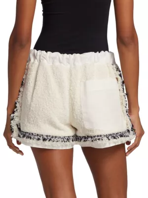 sacai Tweed Shorts - OFF WHITE