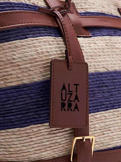 Watermill Striped Raffia Crossbody Bag in Multicoloured - Altuzarra