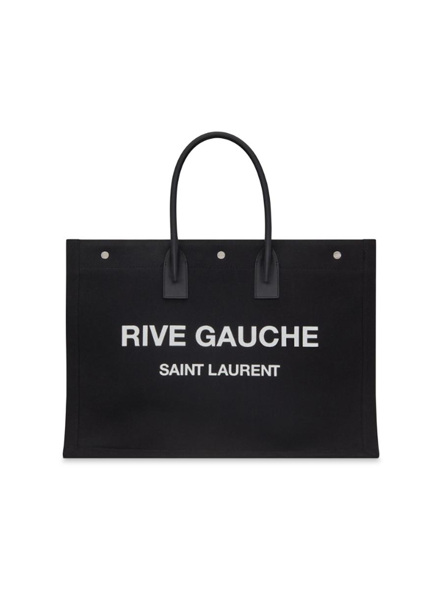 SAINT LAURENT RIVE GAUCHE キャンバストート Saint Laurent Rive Gauche Large Tote Bag In Printed Canvas And
