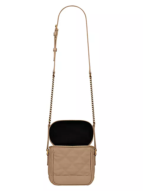 Shop Saint Laurent 80's Vanity Bag In Carré-quilted Grain De Poudre  Embossed Leather