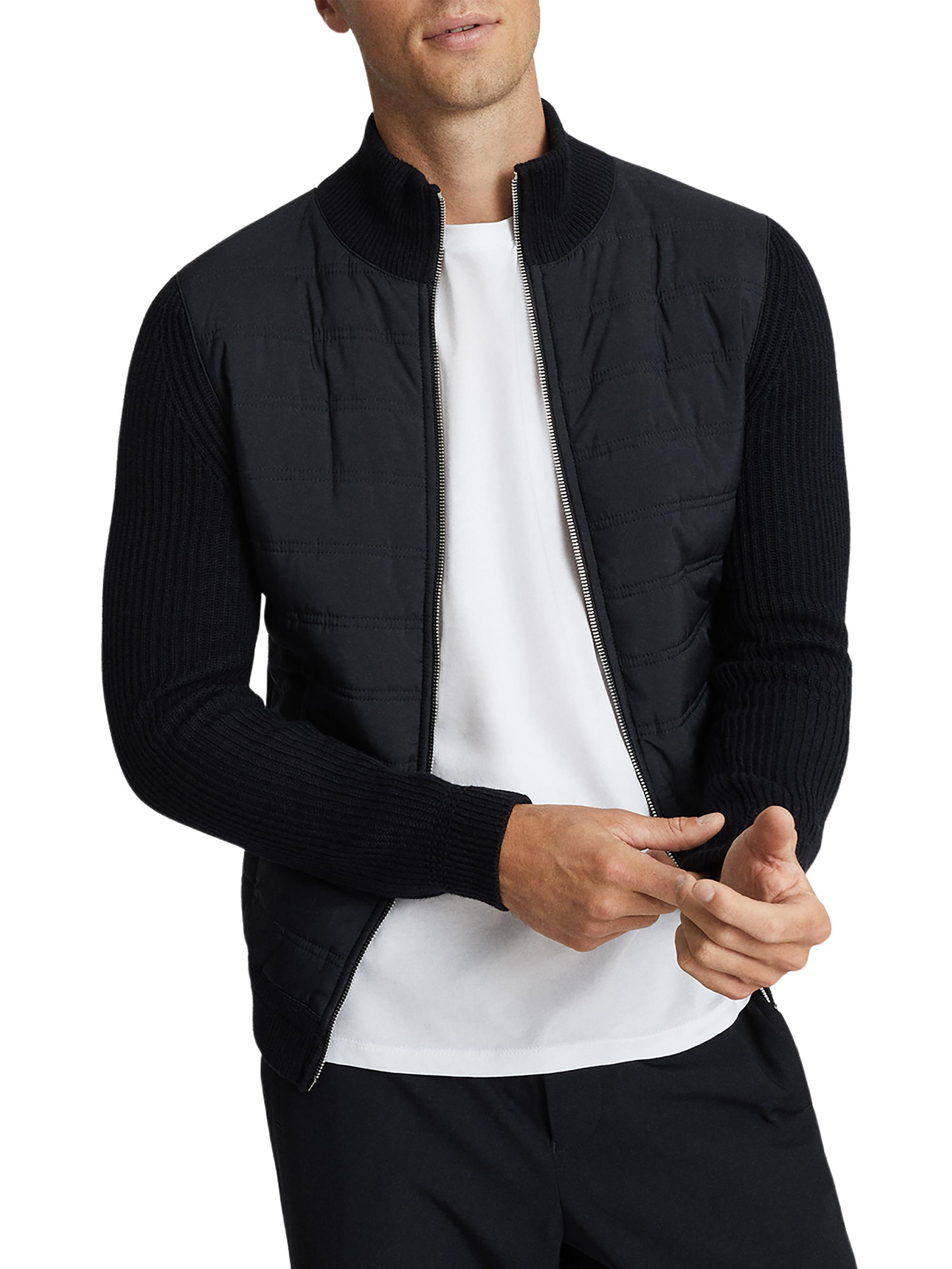 Reiss Men's Trainer Bomber Jacket - Navy