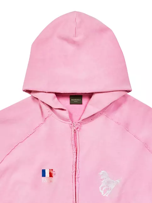 Balenciaga Monogram-print Track Jacket In Pink