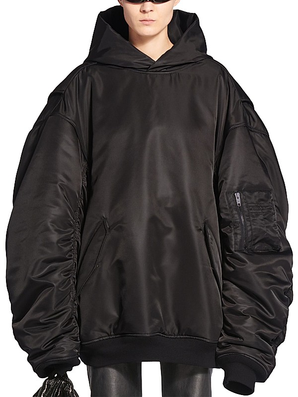 Shop Balenciaga Sporty B Pull-Over Bomber | Saks Fifth Avenue Shop Balenciaga Sporty B Pull-Over Bomber | Saks Fifth Avenue