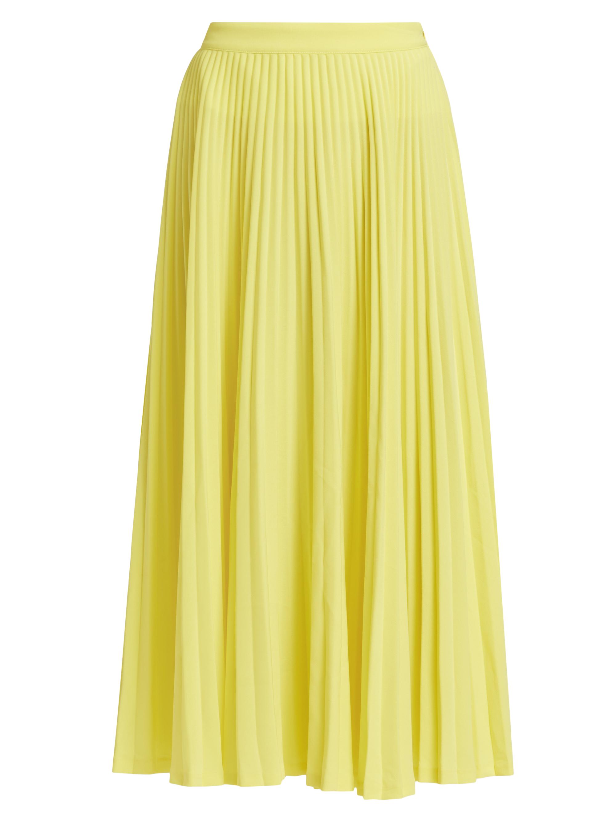 CINQ A SEPT Women's Maree Pleated Crepe Midi-Skirt - Yuzu