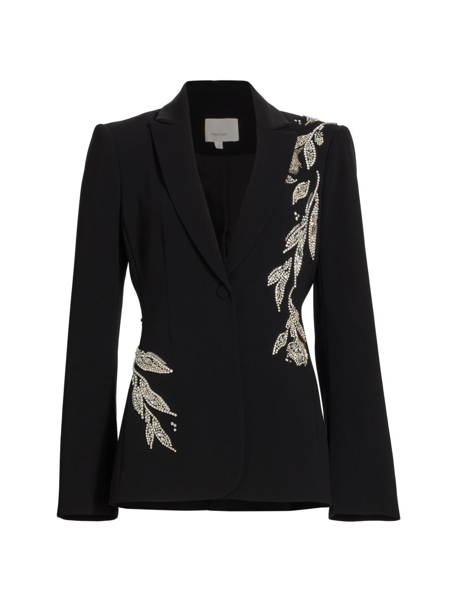 Cinq à Sept Crystal Floral Embellished Cheyenne Blazer