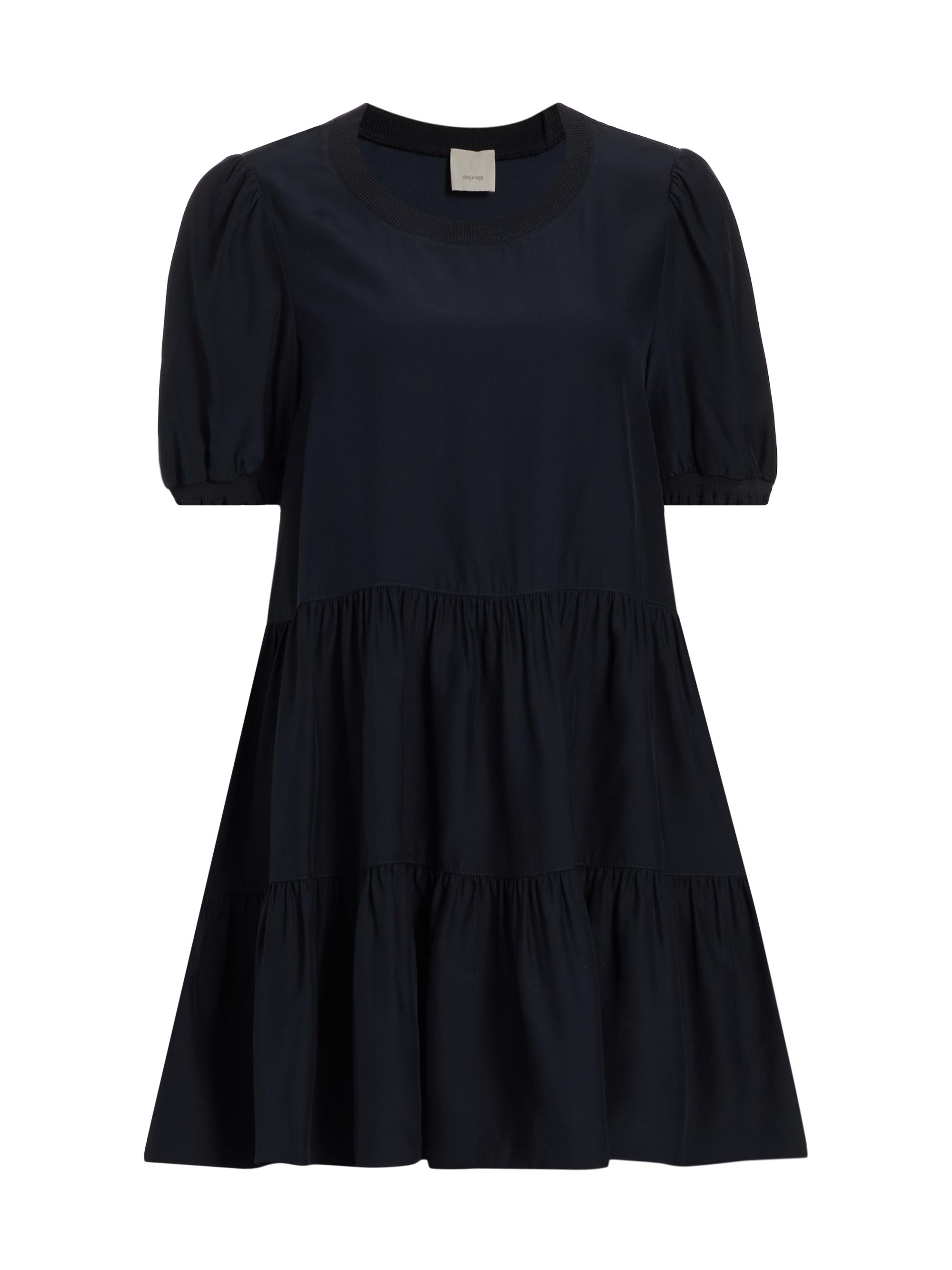 CINQ A SEPT Women's Emalina Puff-Sleeve Silk Minidress - Navy
