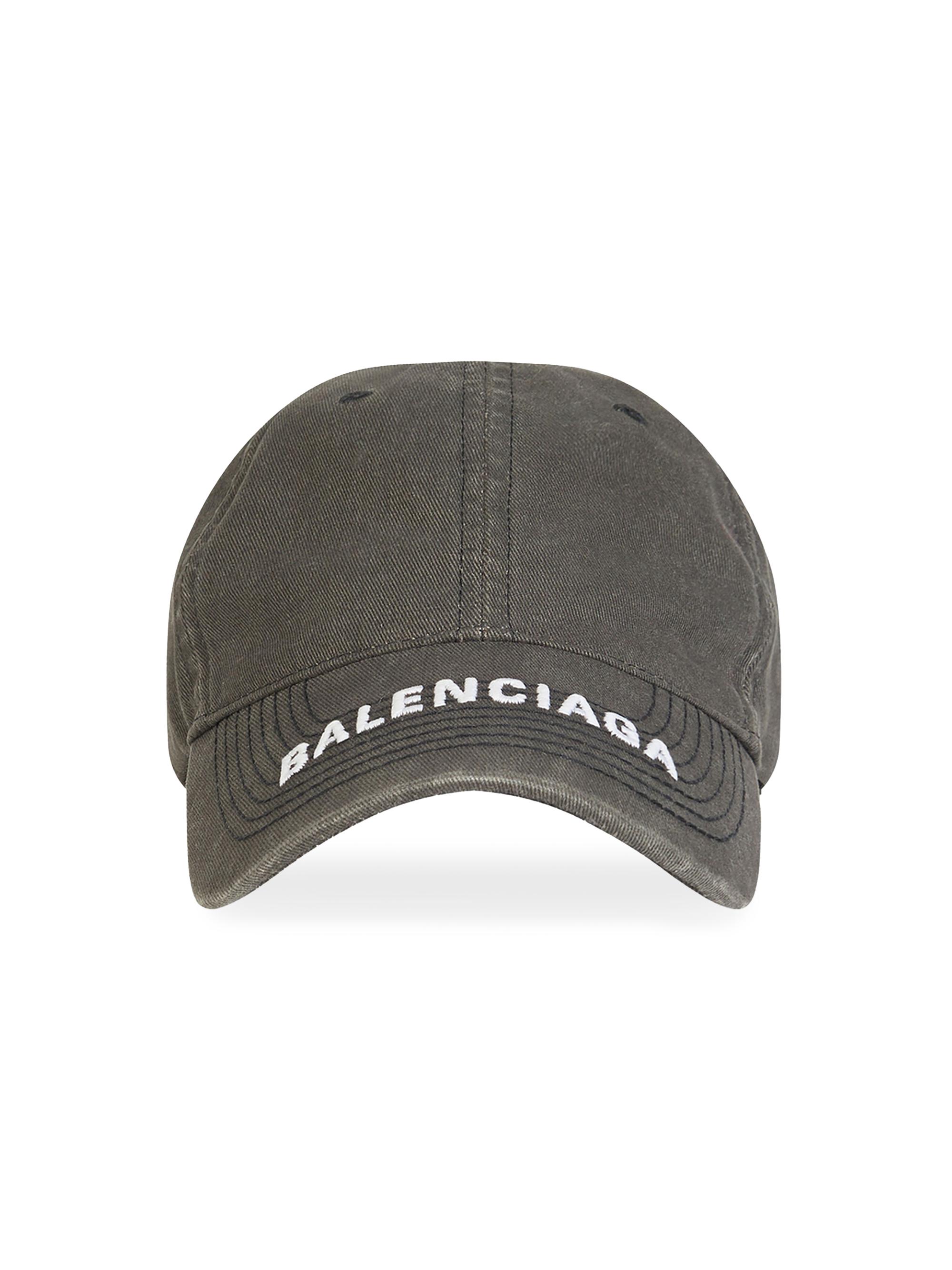 Balenciaga Men's Logo Cap - Black White