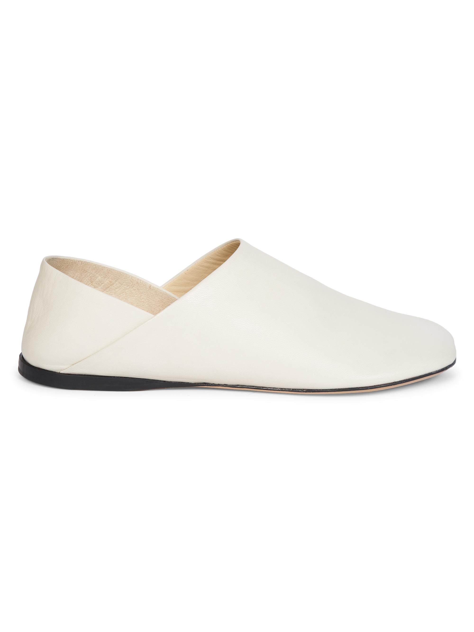 LOEWE Women's Toy Leather Slippers - White