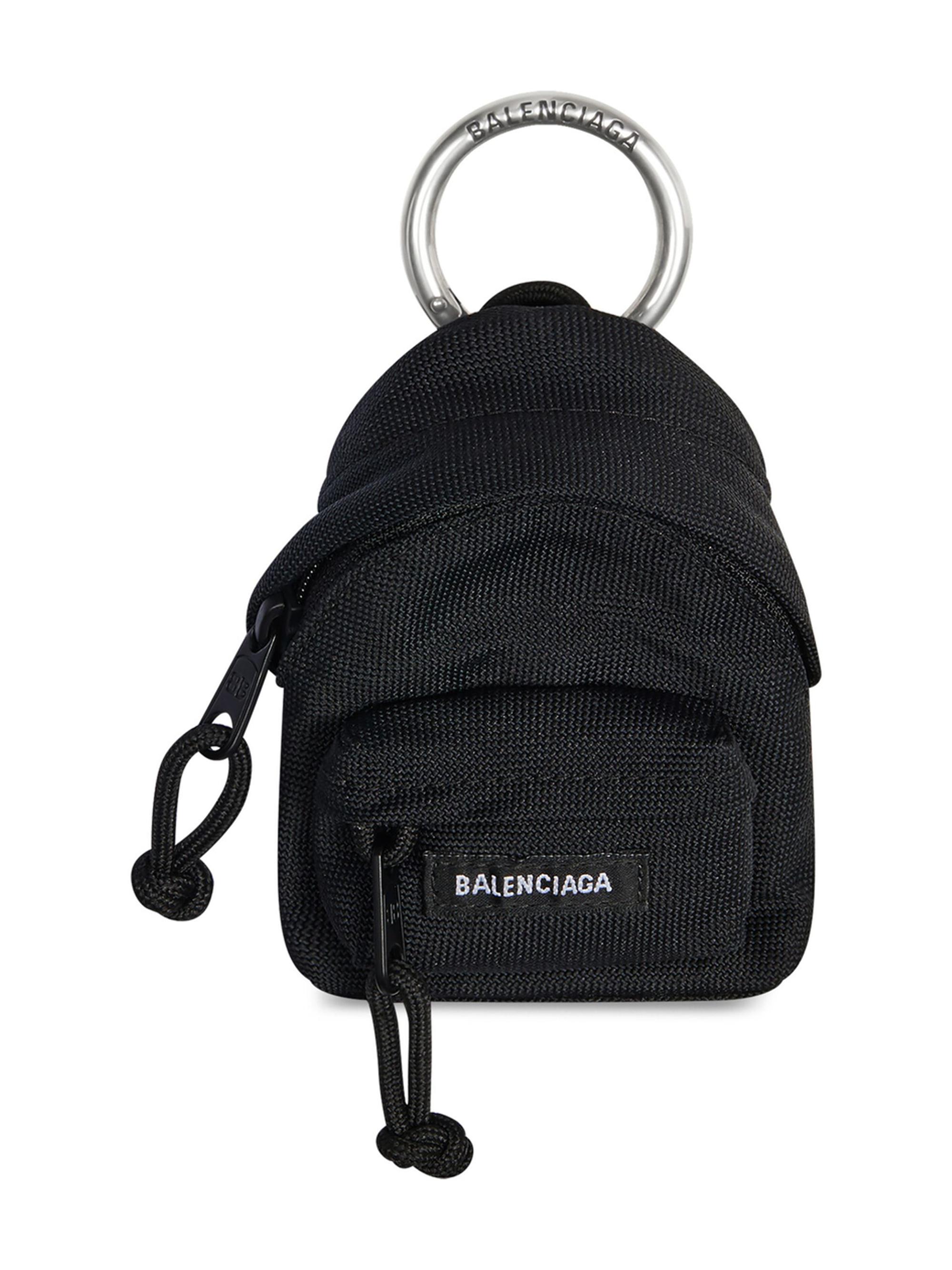 Balenciaga Men's Micro Backpack Keychain - Black