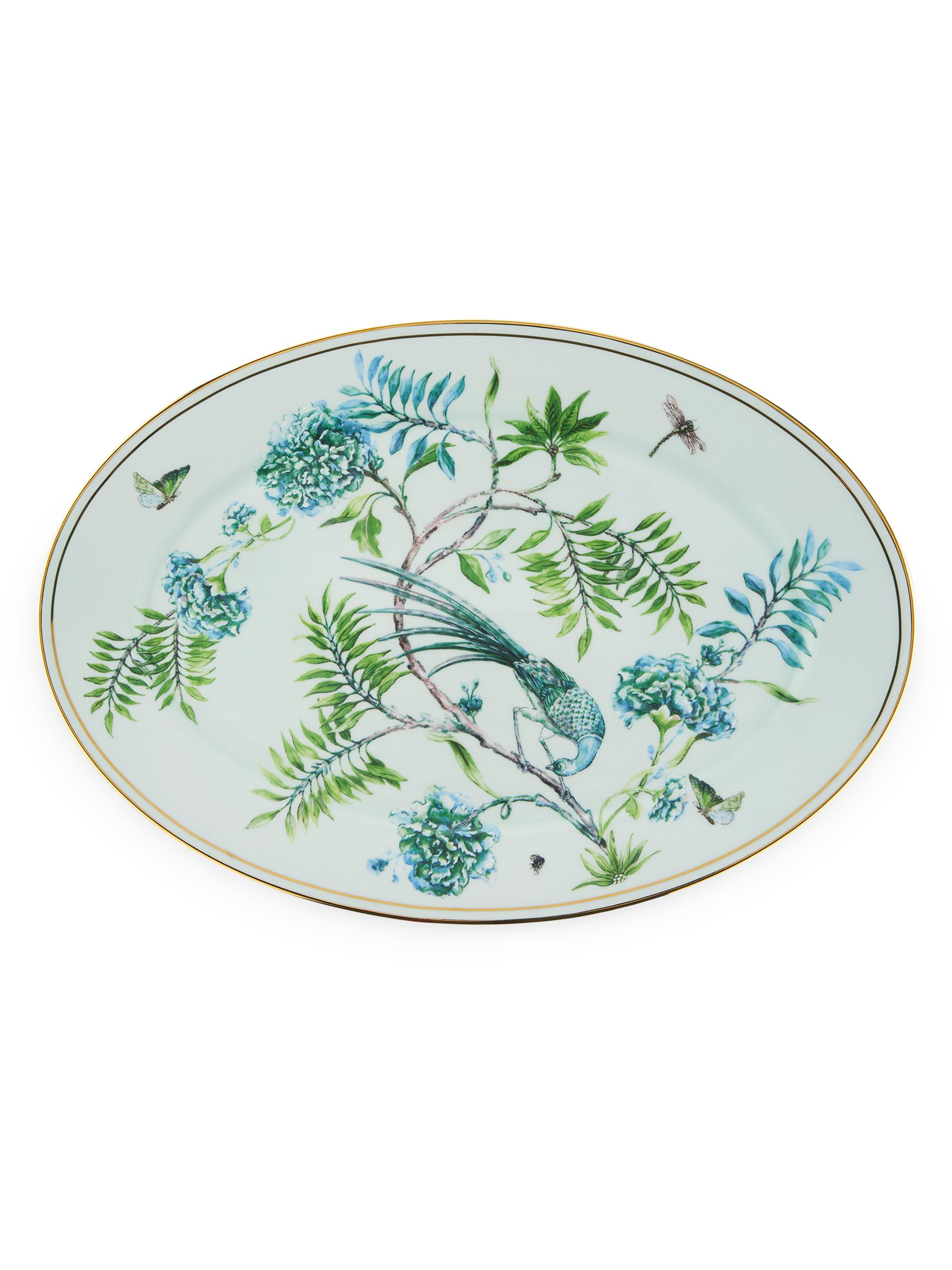 Aquazzura Secret Garden Oval Platter - Kelly Green